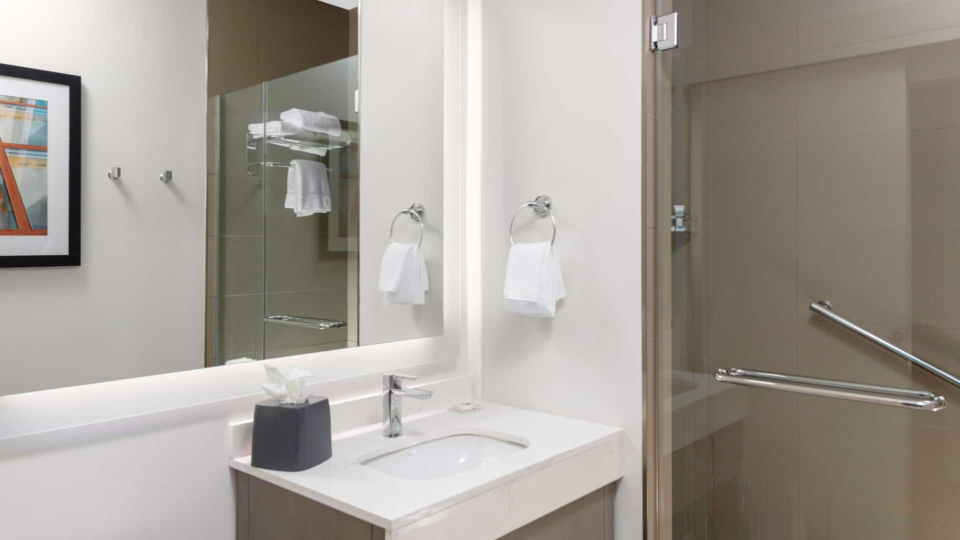 2 of 2 Hyatt House The Woodlands / Shenandoah Guest Bathroom Shower