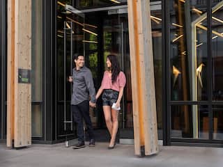 Hyatt Centric Downtown Portland Exiting Couple
