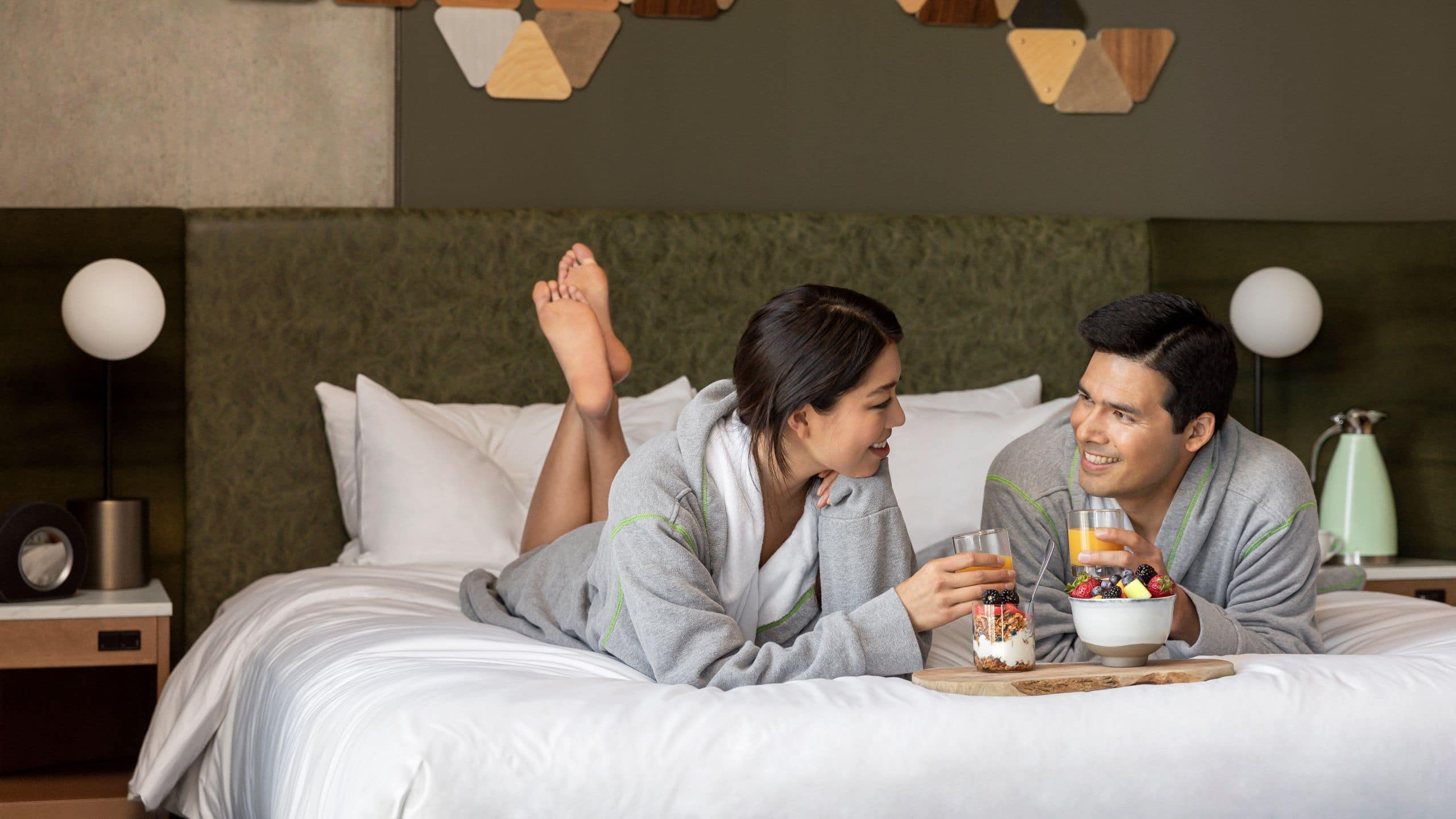 Hyatt Centric Downtown Portland Suite Breakfast Couple