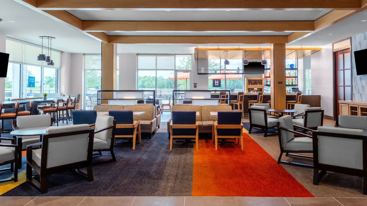 Common area at Hyatt House The Woodlands Shenandoah
