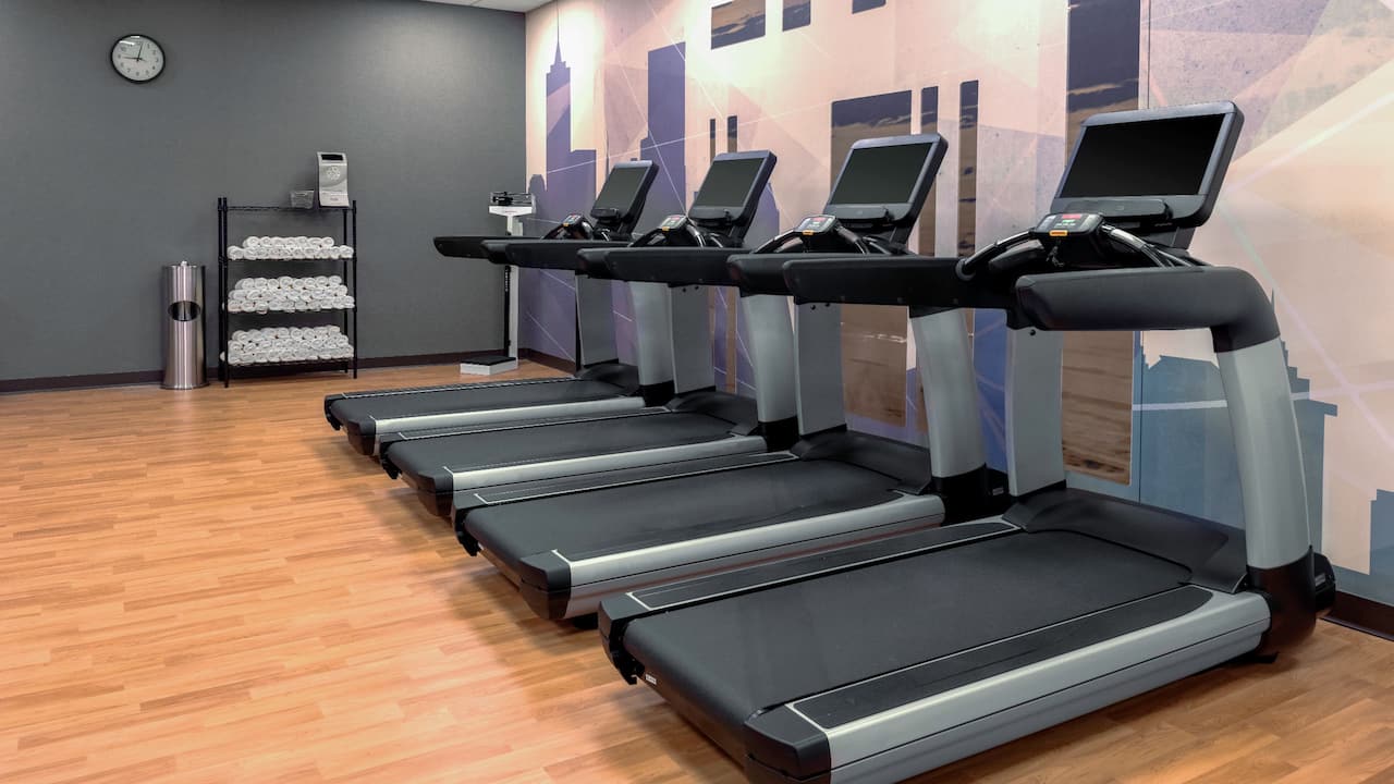 Fitness treadmill at Hyatt House The Woodlands Shenandoah