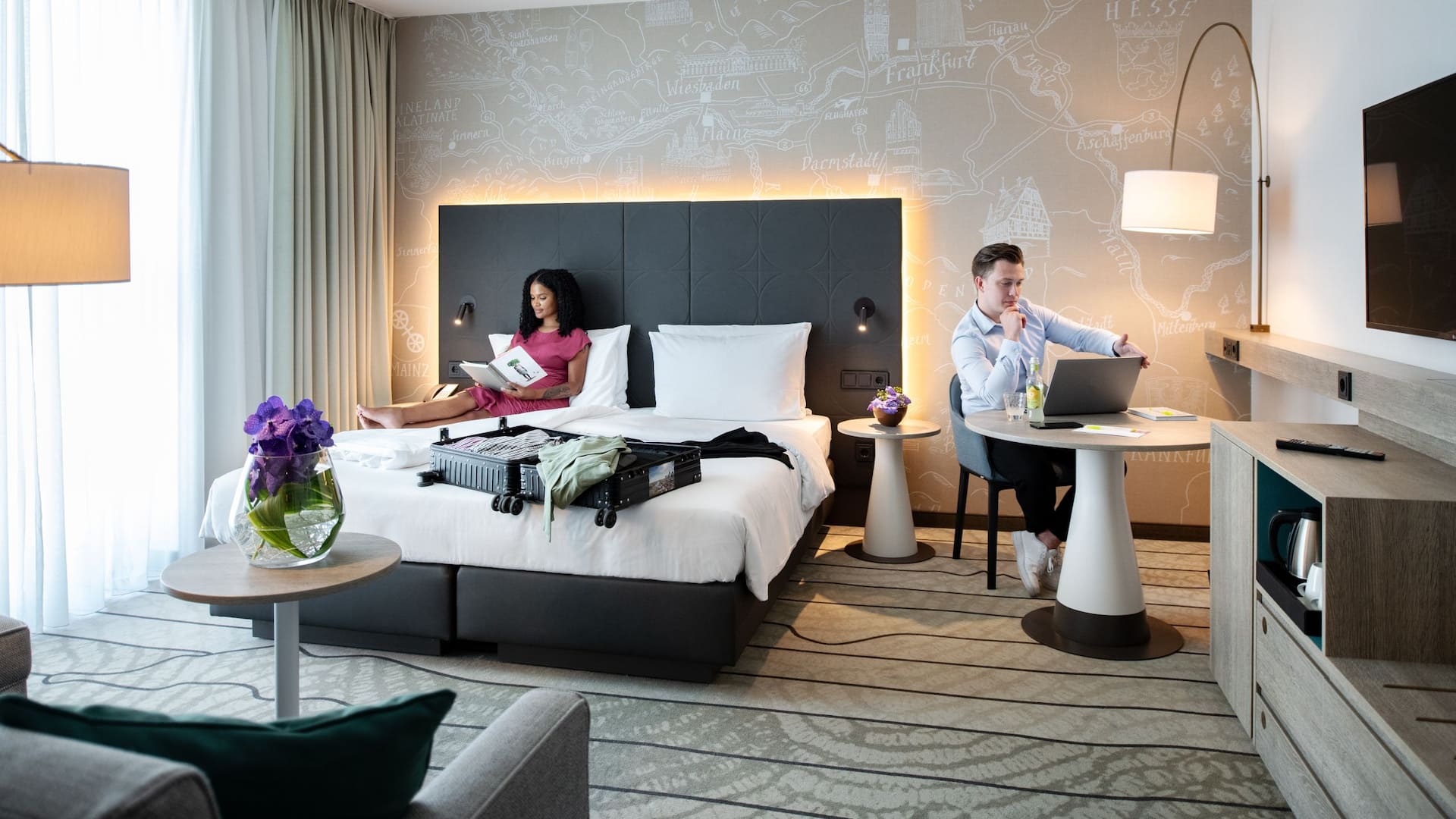 Hyatt Place Frankfurt Airport Guestroom Couple