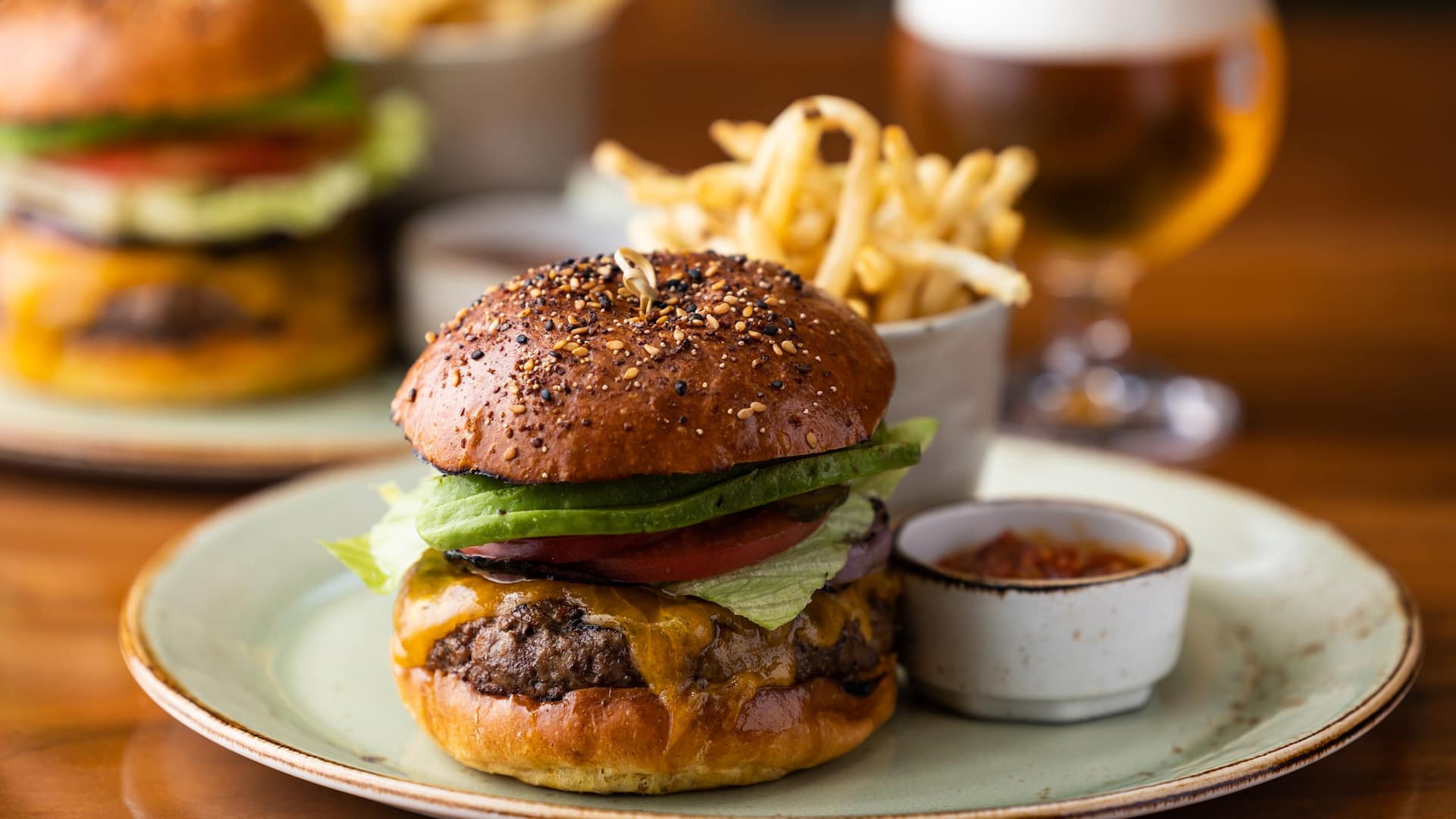2 of 2 Hyatt Regency Kyoto Cafe33 Cheeseburger With Beer