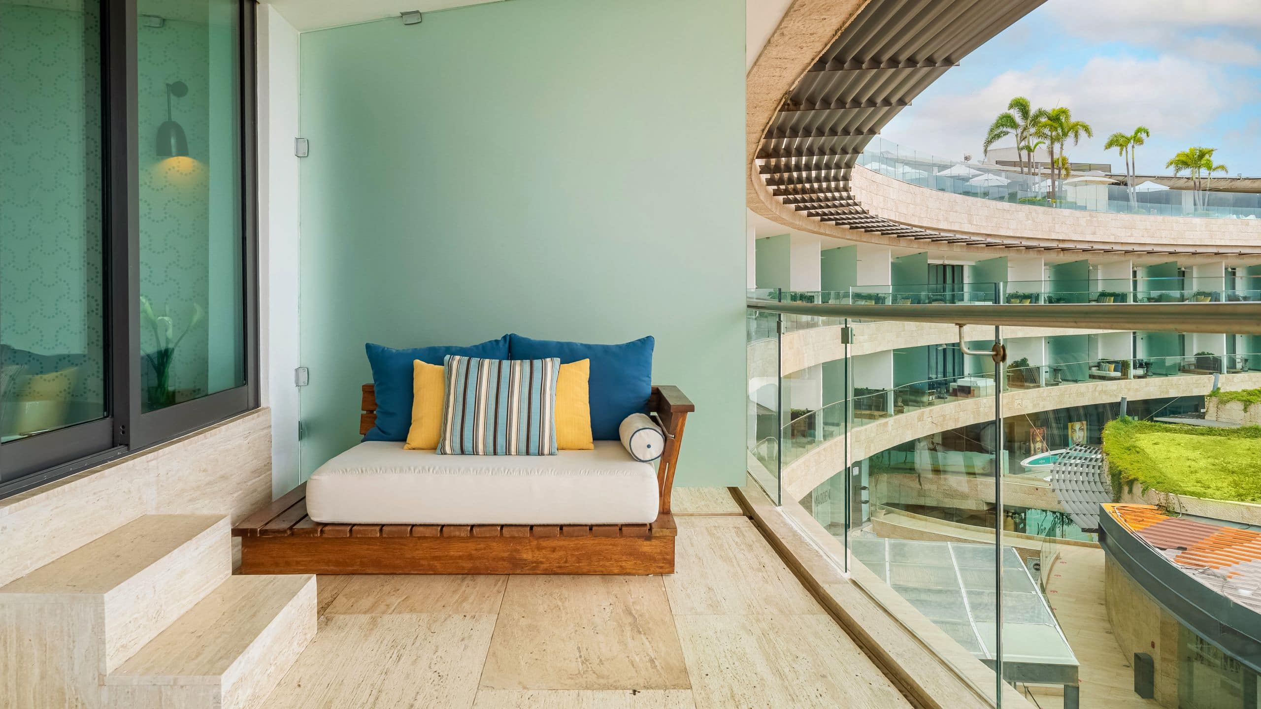 Thompson Playa del Carmen Main House Junior Suite Balcony Bench