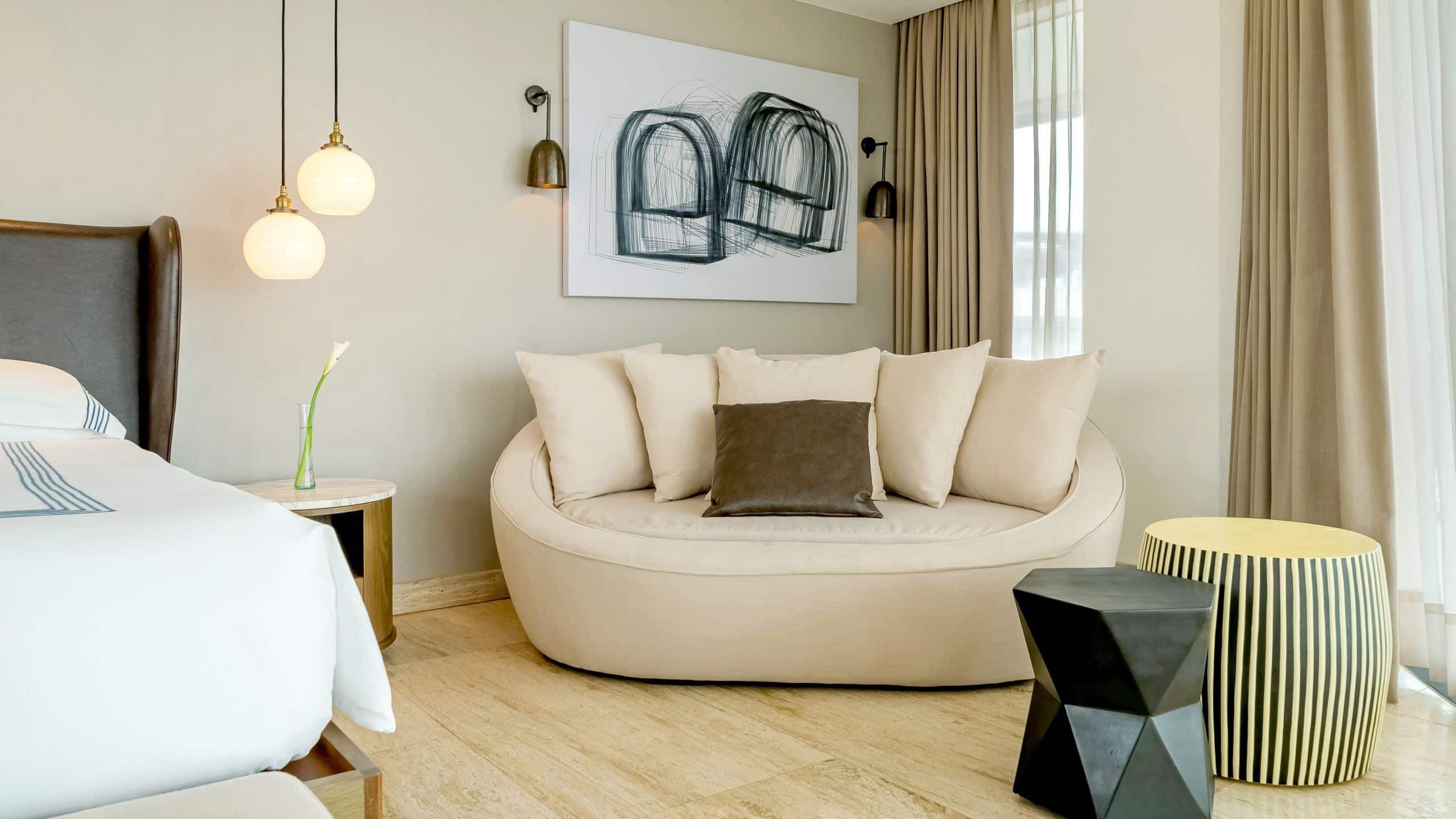 Thompson Playa del Carmen Main House Junior Suite Balcony Sofa