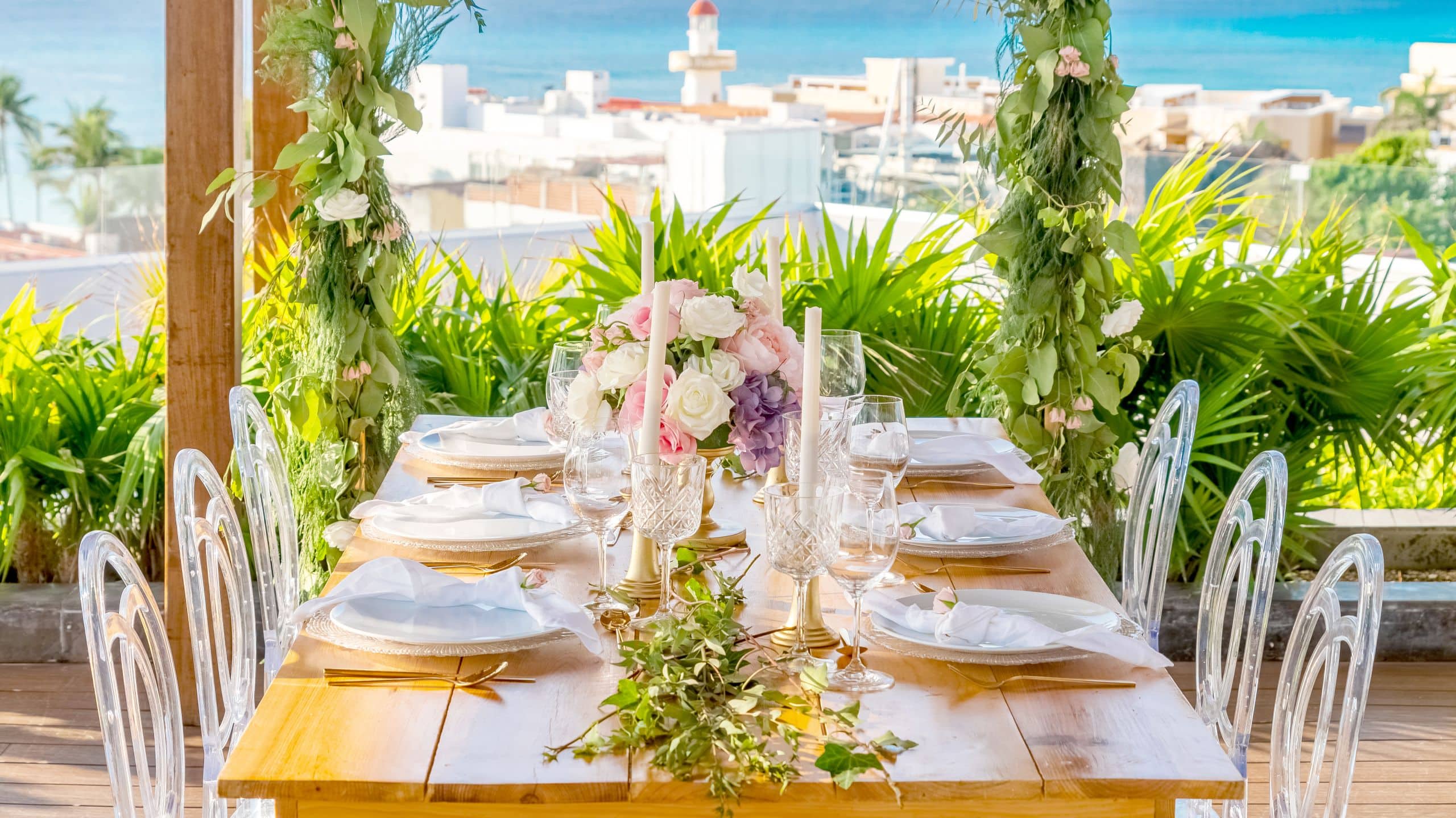 Thompson Playa del Carmen Main House Wedding Setup