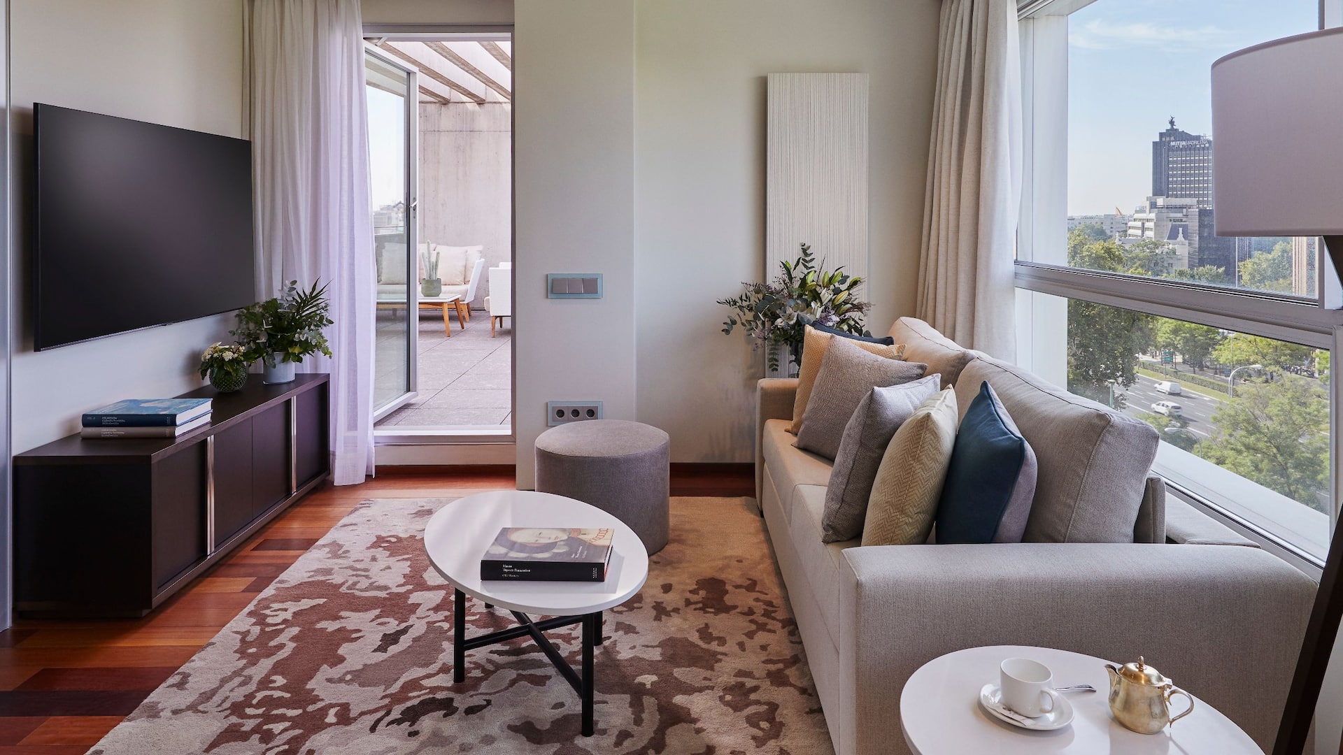 Hyatt Regency Madrid Residences One Bedroom Residence Terrace Living Room