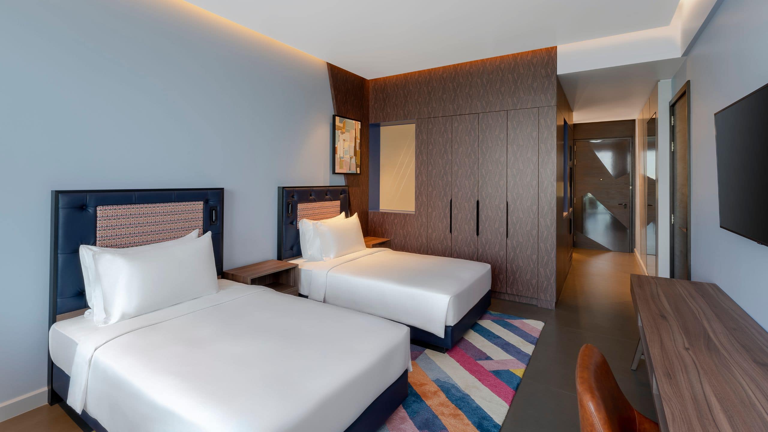 2 of 6 Hyatt Centric Jumeirah Dubai Twin Guestroom