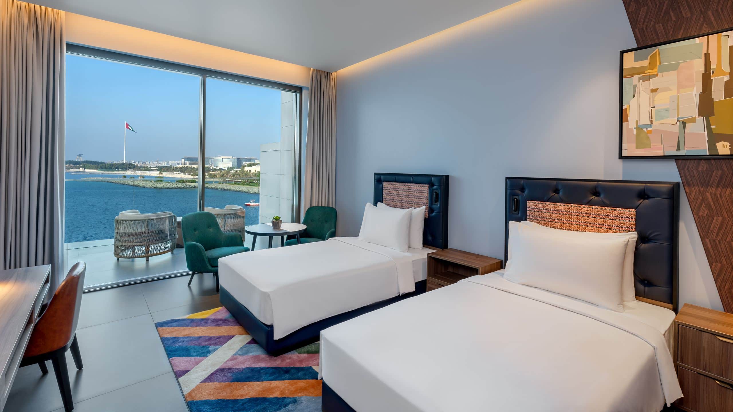 1 of 6 Hyatt Centric Jumeirah Dubai Twin Guestroom With Balcony