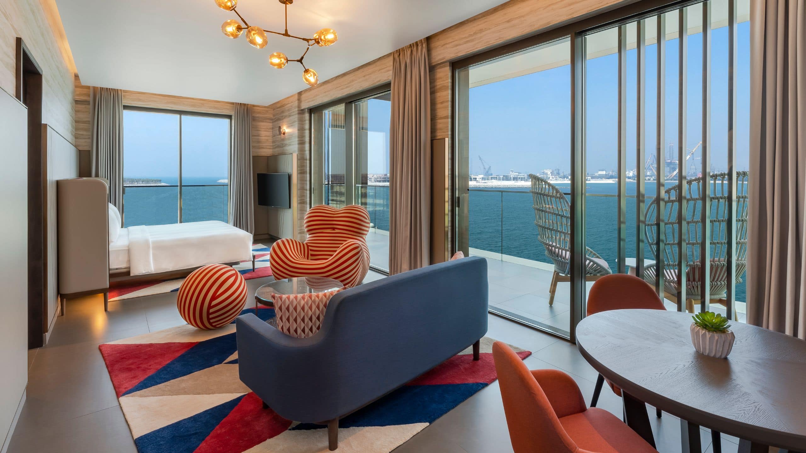 2 of 8 Hyatt Centric Jumeirah Dubai Deluxe Room Living Room