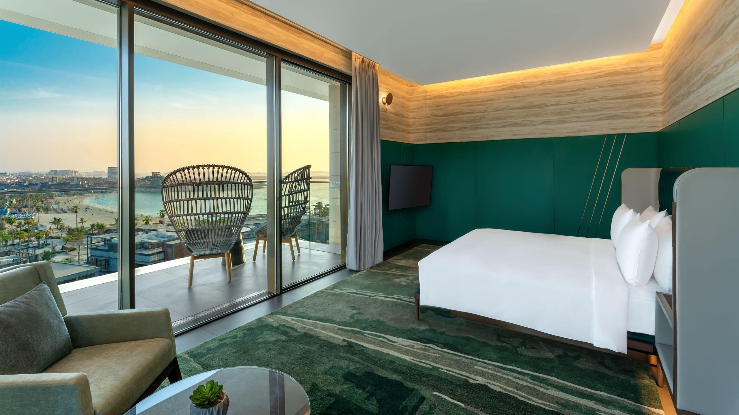 2 of 7 Hyatt Centric Jumeirah Dubai Executive Suite Main Bedroom