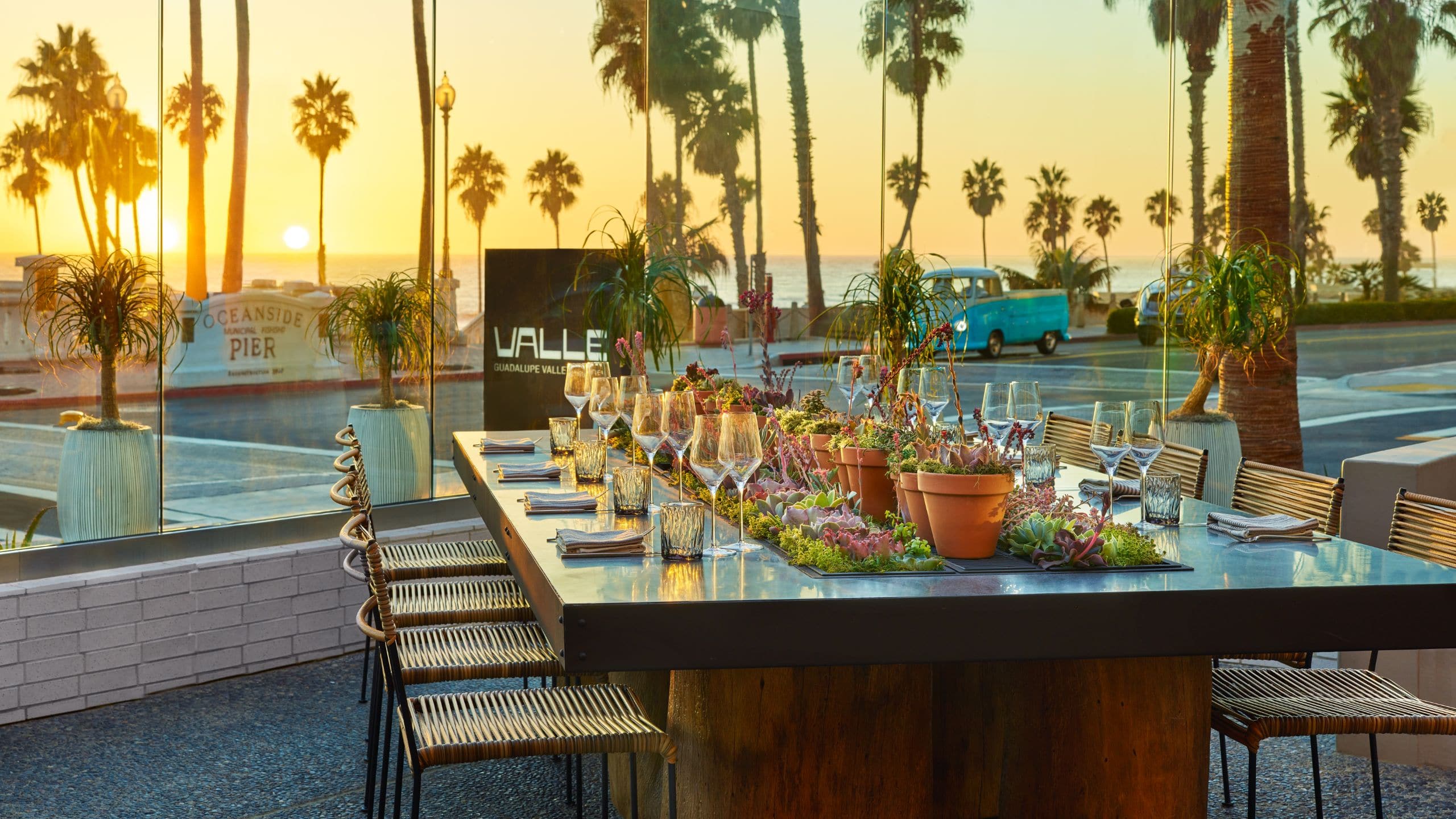 Mission Pacific Hotel Terrace Sunset Dining View
