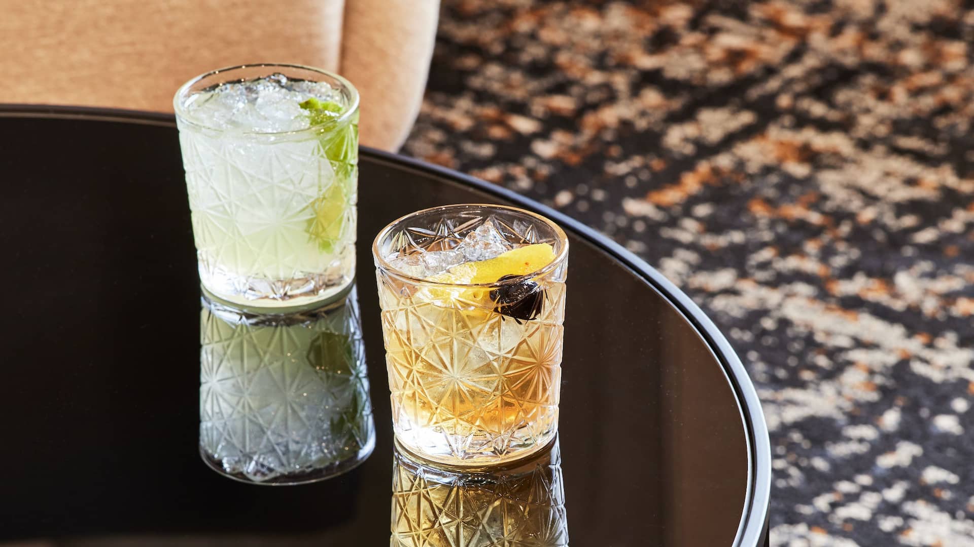 Hyatt Place Phoenix / Downtown Adams Table Old Fashion And Smoke Aloe Cocktails