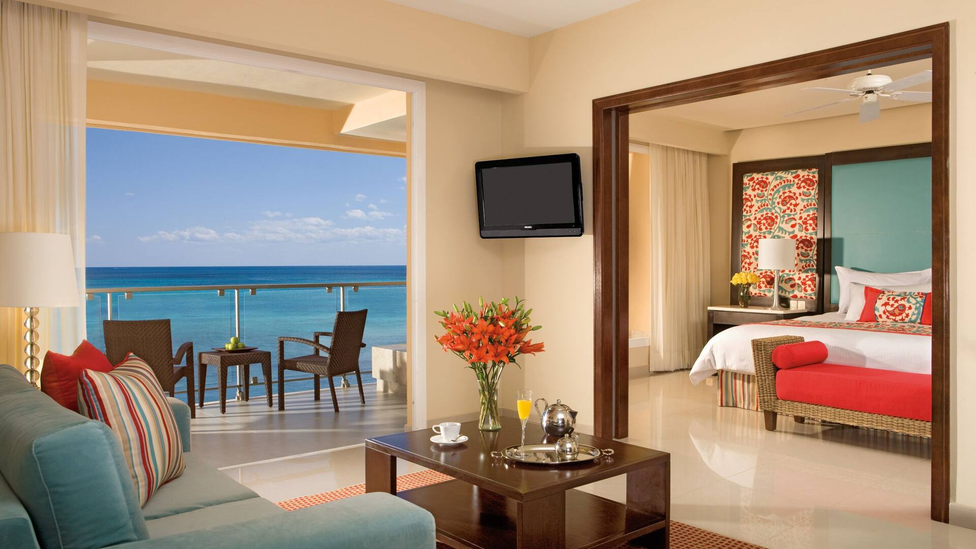 Dreams Jade Riviera Cancun Oceanfront Suite Living Area