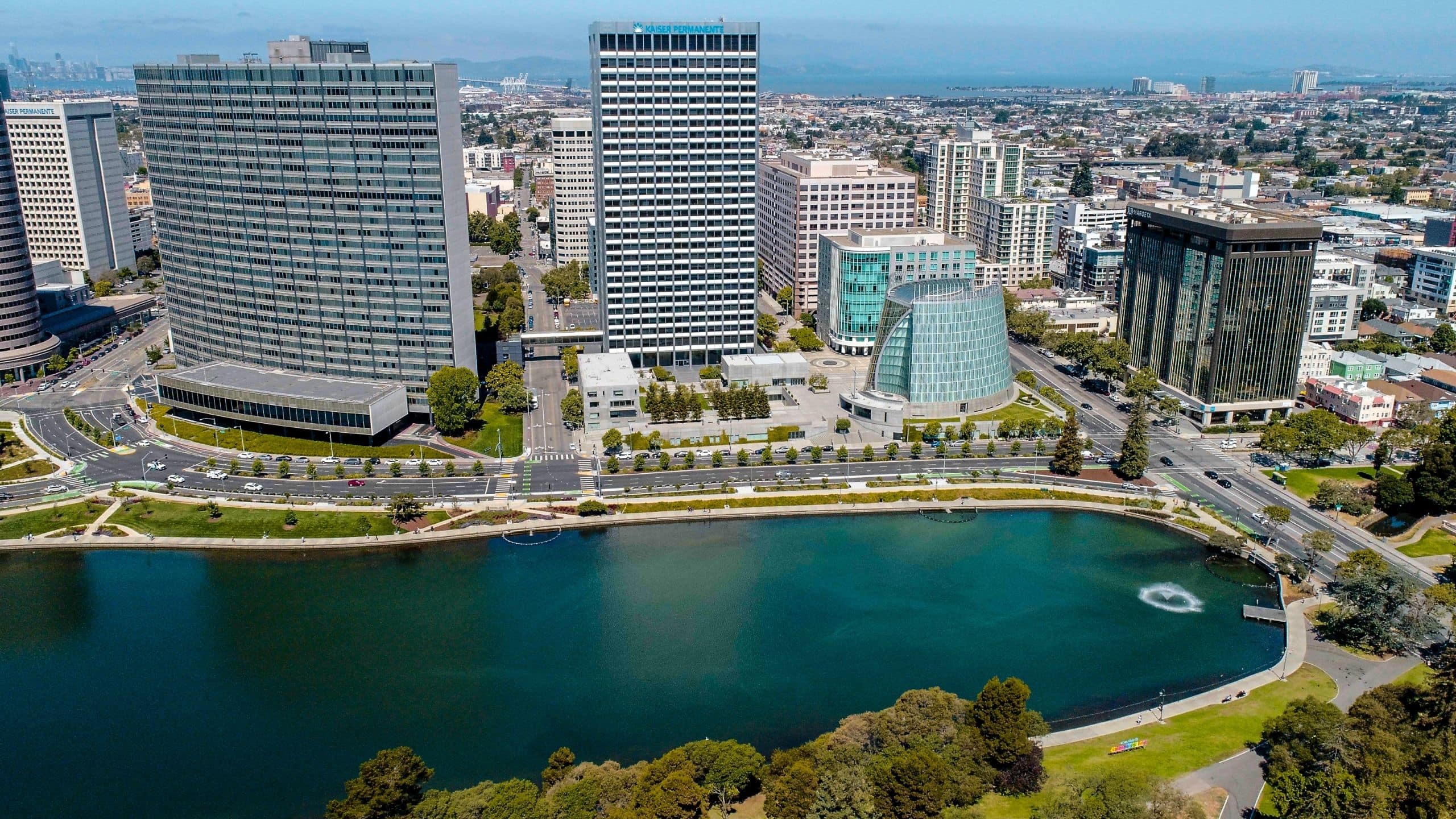 Kissel Uptown Oakland Lake Merritt Aerial View