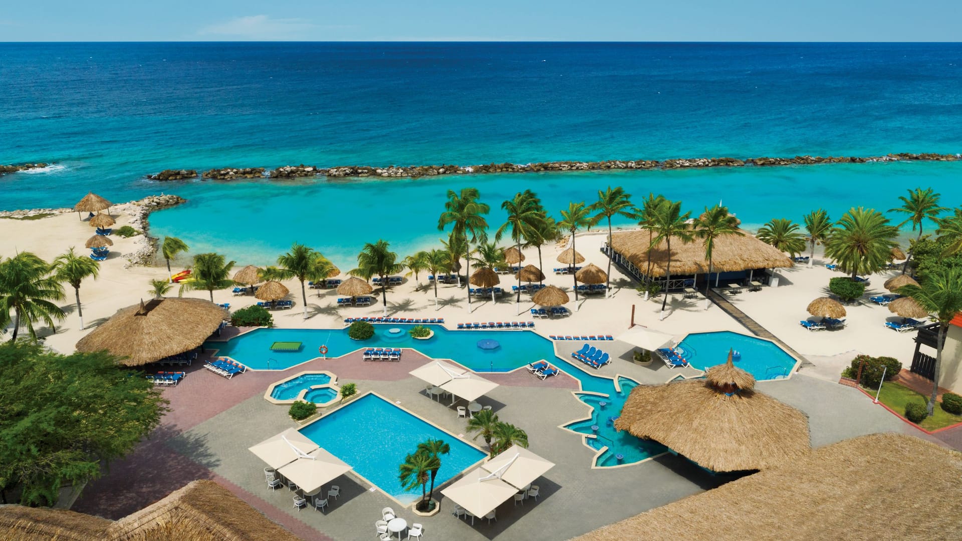 Sunscape Curacao Resort & Spa Aerial View of Pools