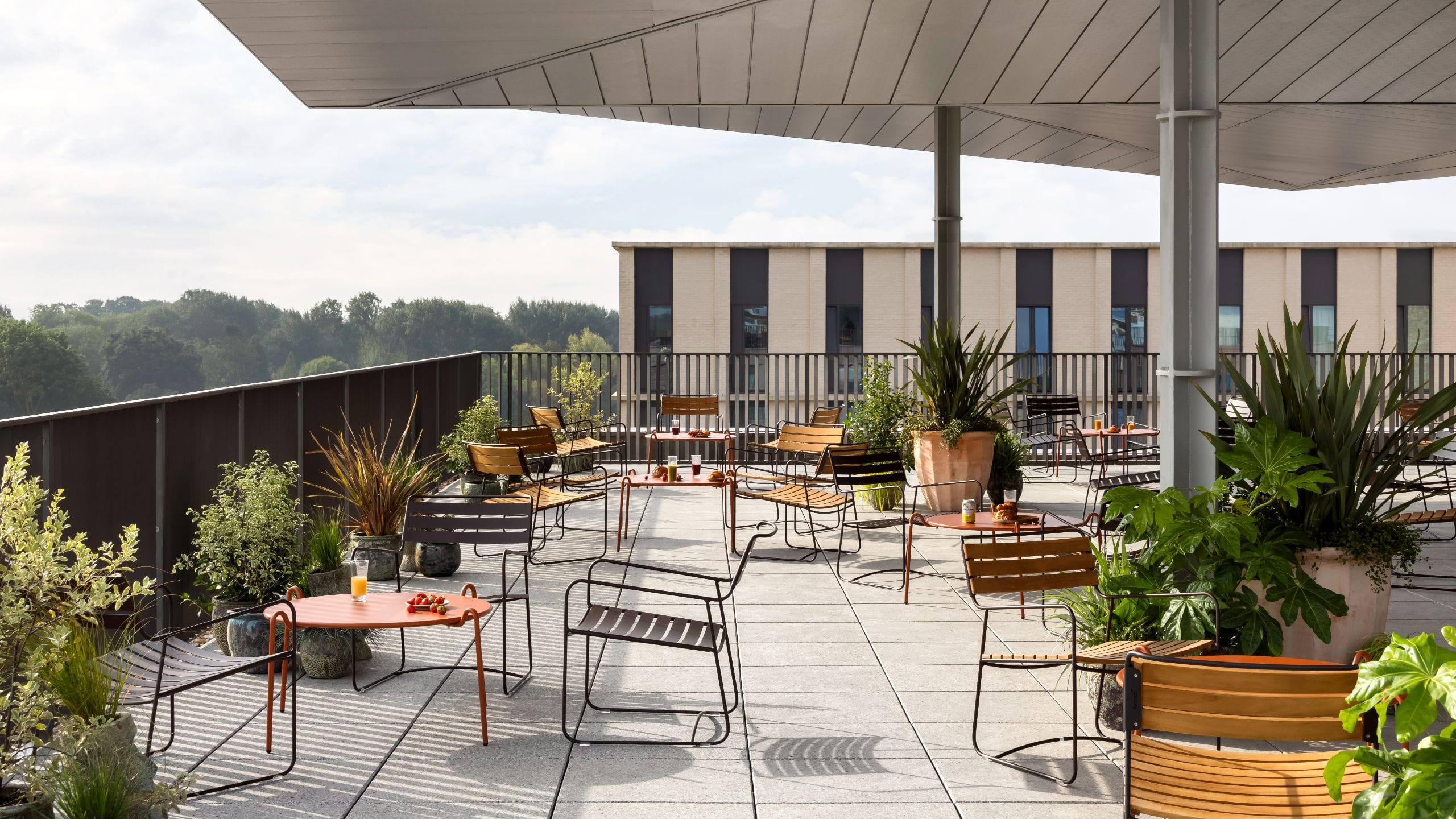 Hyatt Centric Cambridge Roof Terrace Daytime Seating View