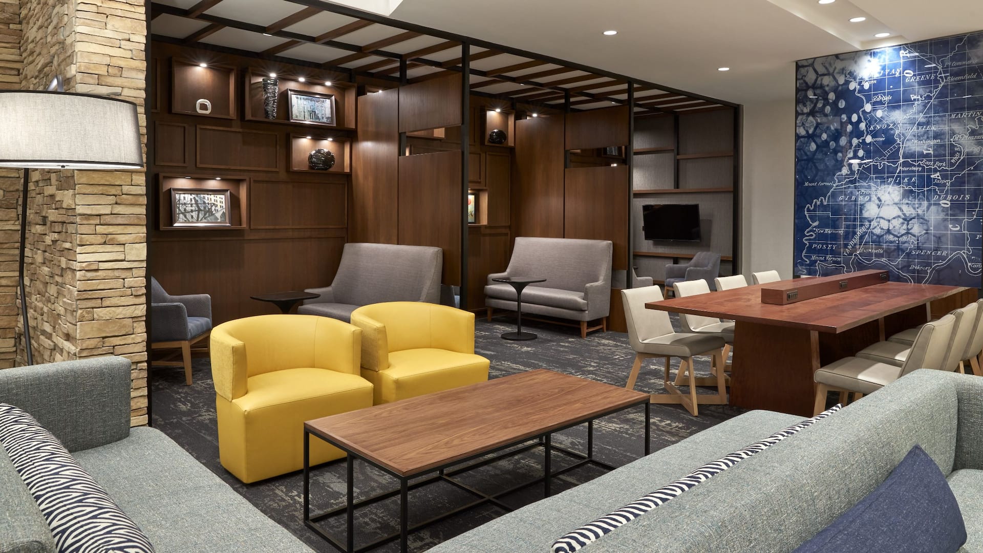 Hyatt Place Evansville / Downtown Lobby Library
