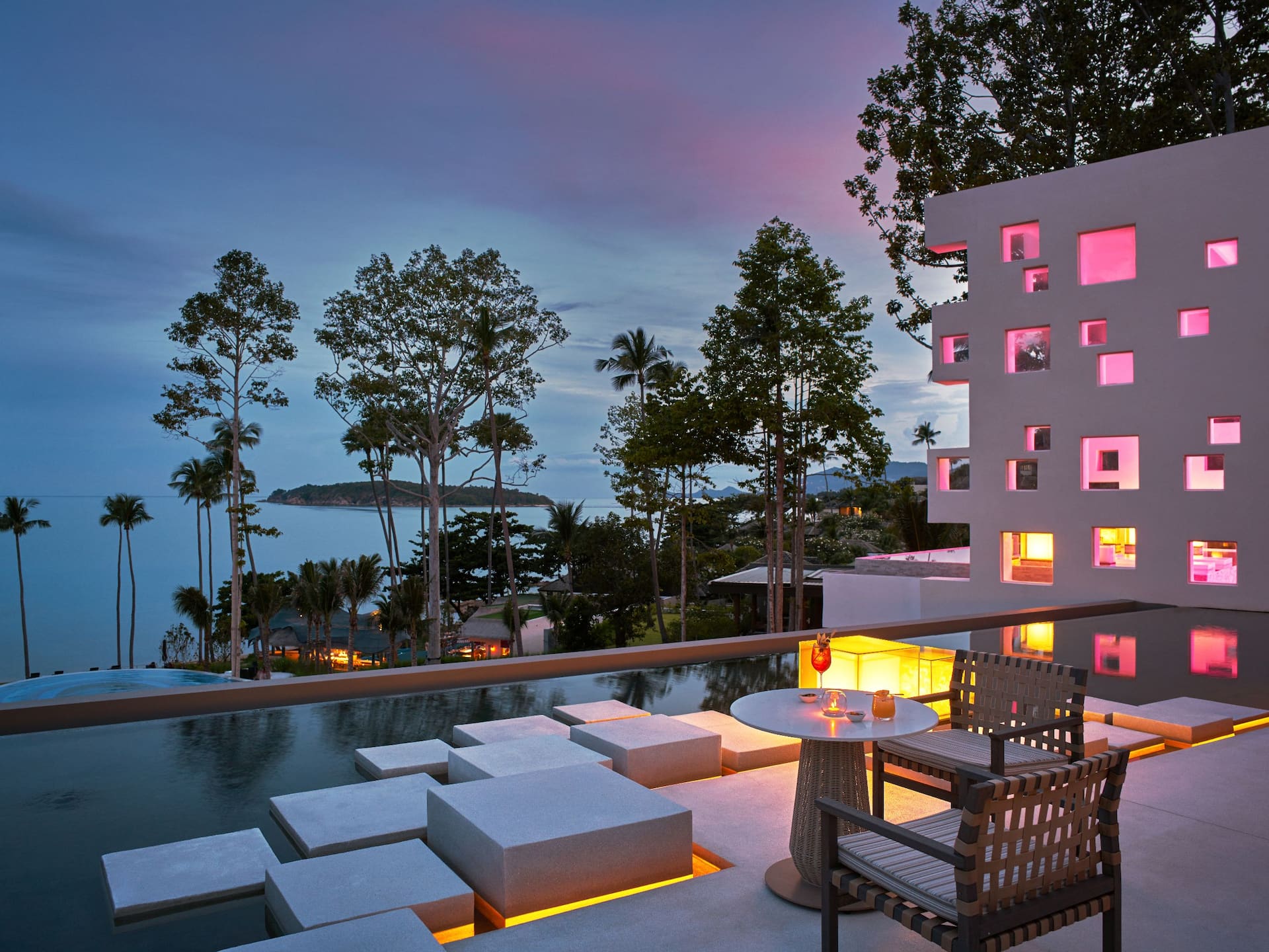 Hyatt Regency Koh Samui Kube Outside Night