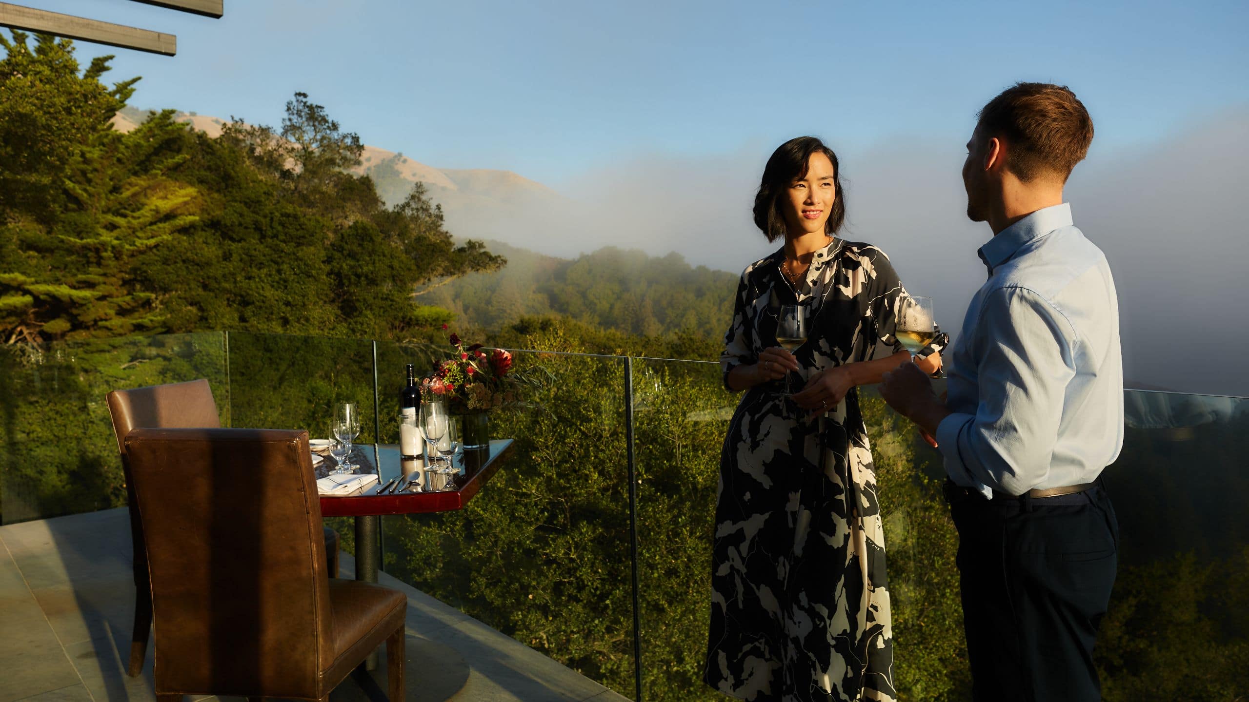 Alila Ventana Big Sur Glass House Gallery Balcony Drinks