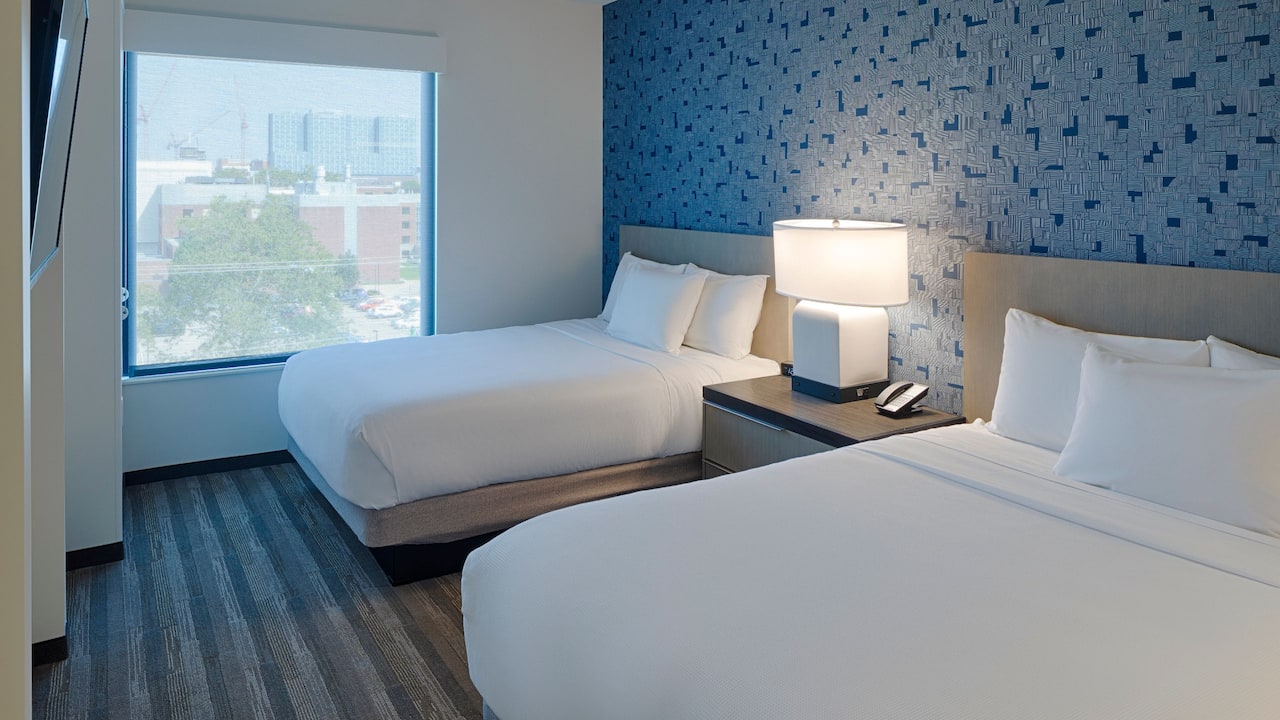 One Bedroom Double Queen Suite Bedroom
