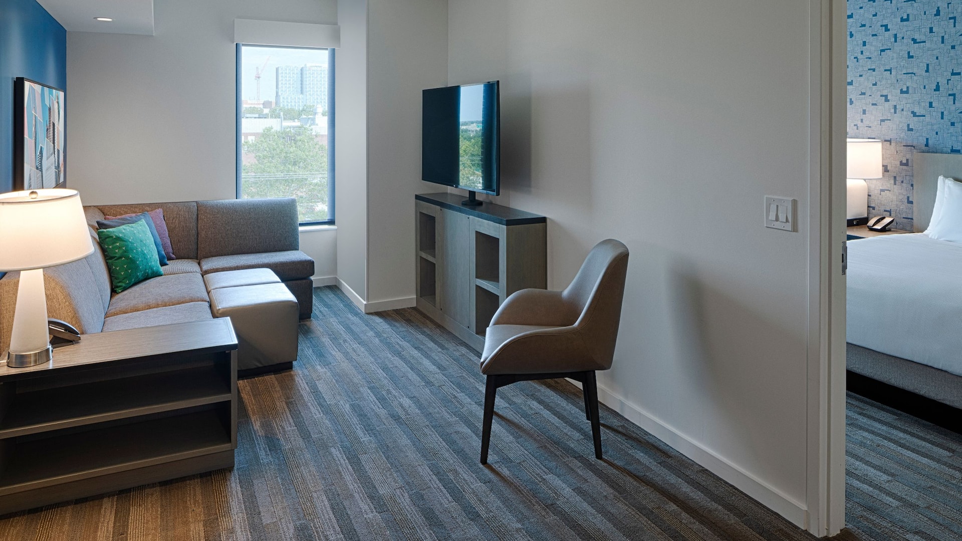 第 3，共 4 Hyatt House Columbus OSU / Short – North Cmhxo One Bedroom Suite Dbl Queen Living Room