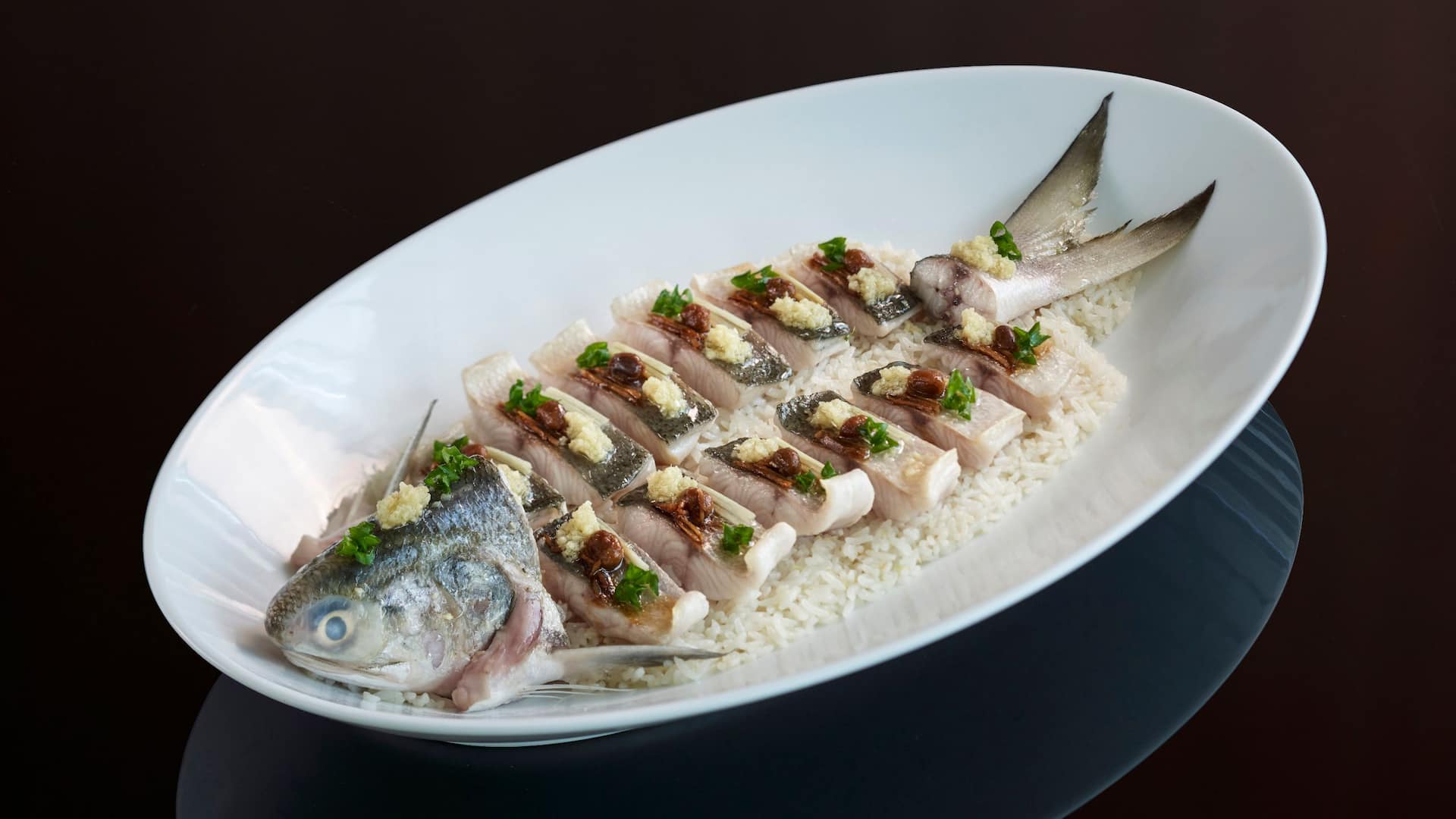 Grand Hyatt Shenzhen Steamed Thread Fish On Rice