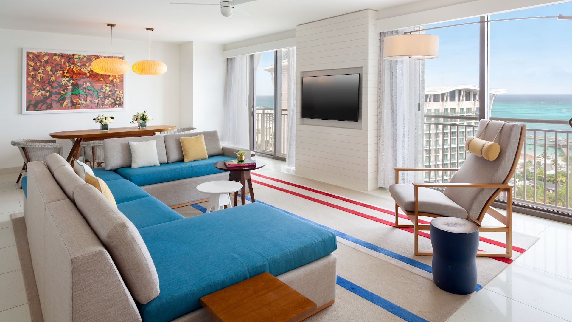 Grand Hyatt Baha Mar Ocean View 1BR Deluxe Living Room West