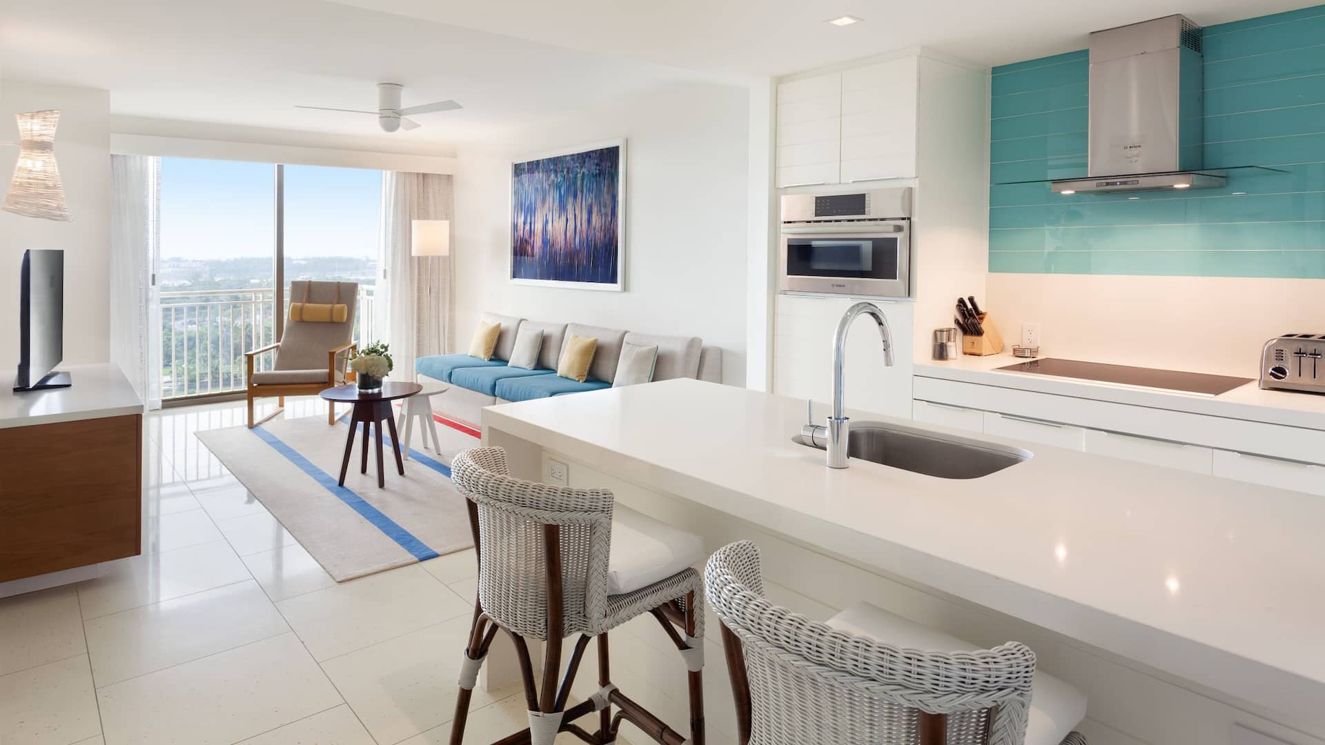 3/4 Grand Hyatt Baha Mar One Bedroom Fountain View Kitchen West