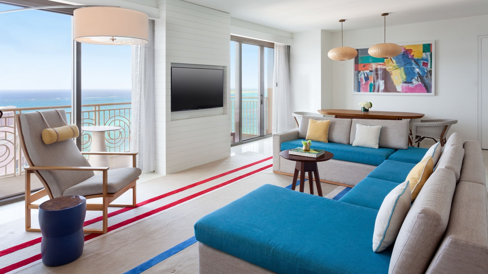 Grand Hyatt Baha Mar Two Bedroom Ocean View Living Room West