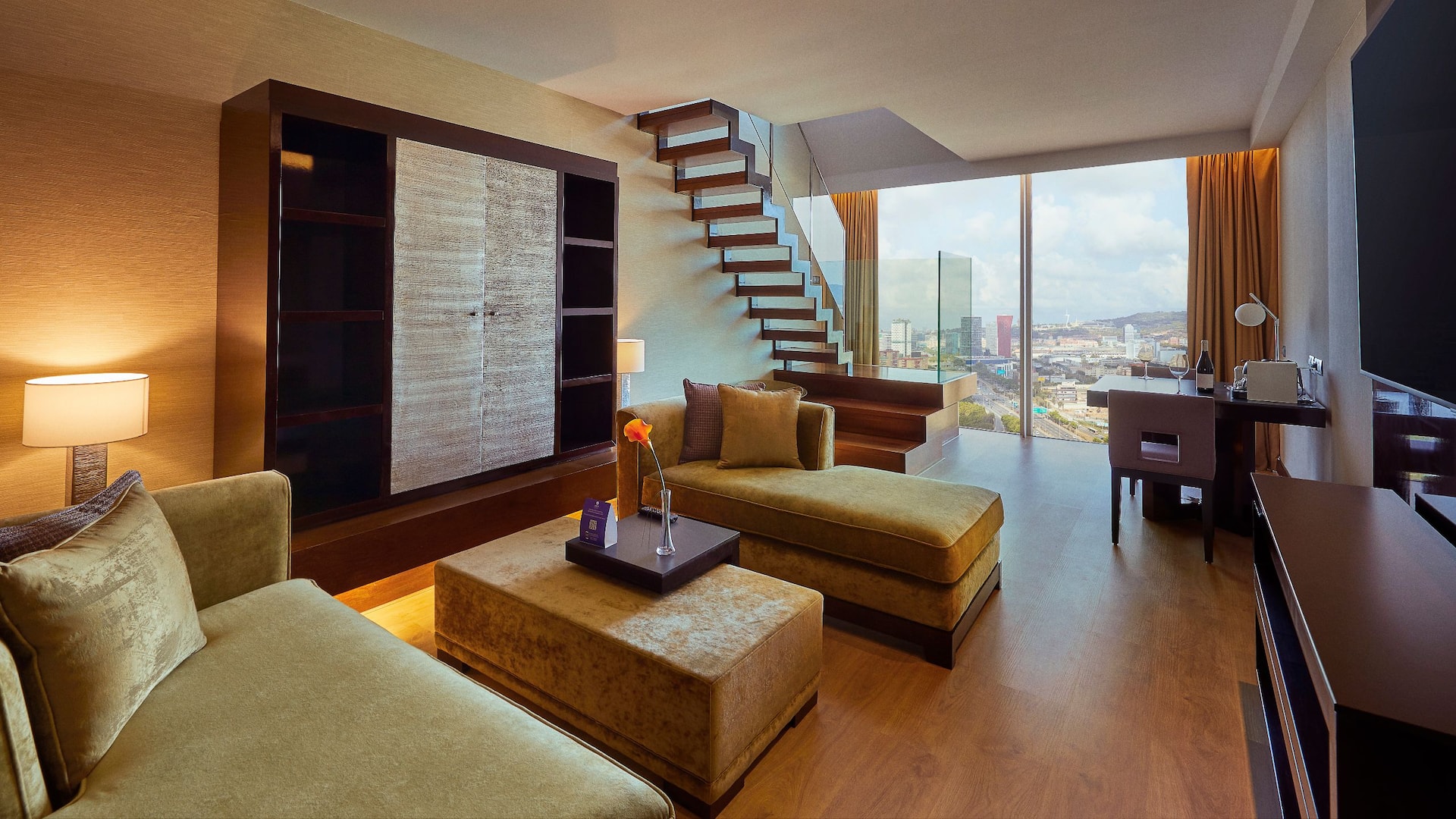 Hyatt Regency Barcelona Tower Duplex Suite Living Room