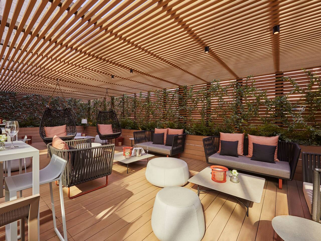 Terraza Exterior Axis Bar Lounge and Terrace en Hyatt Regency Barcelona Tower Hotel
