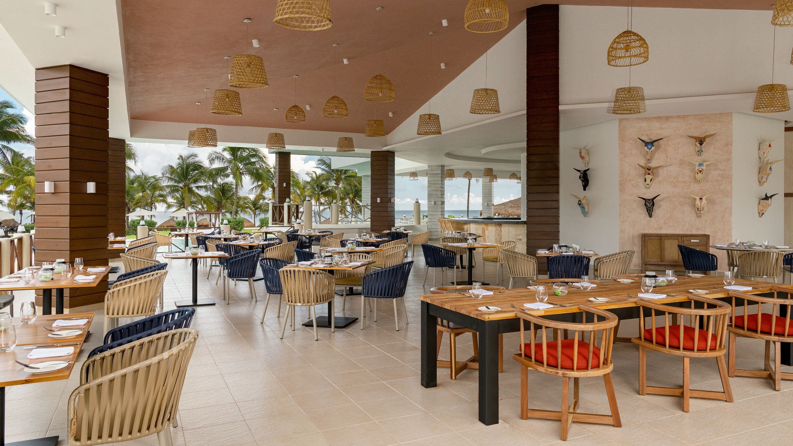 Dreams Puerto Morelos Resort & Spa La Parrilla Restaurant Seating