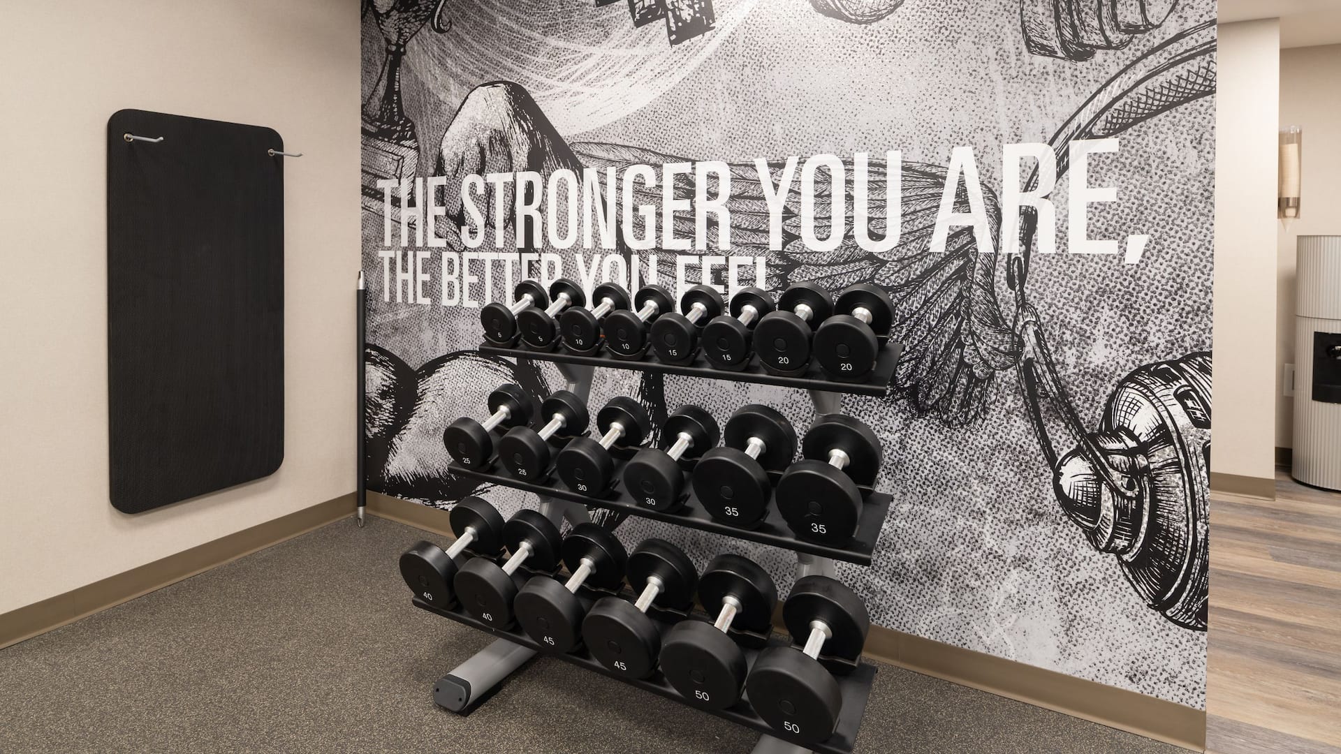 Hyatt Regency Princeton Dumbells Rack Fitness Center
