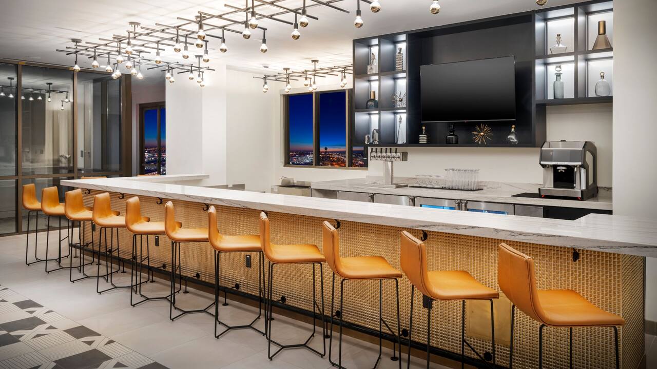 The Rooftop Bar + Kitchen Restaurant penthouse level bar