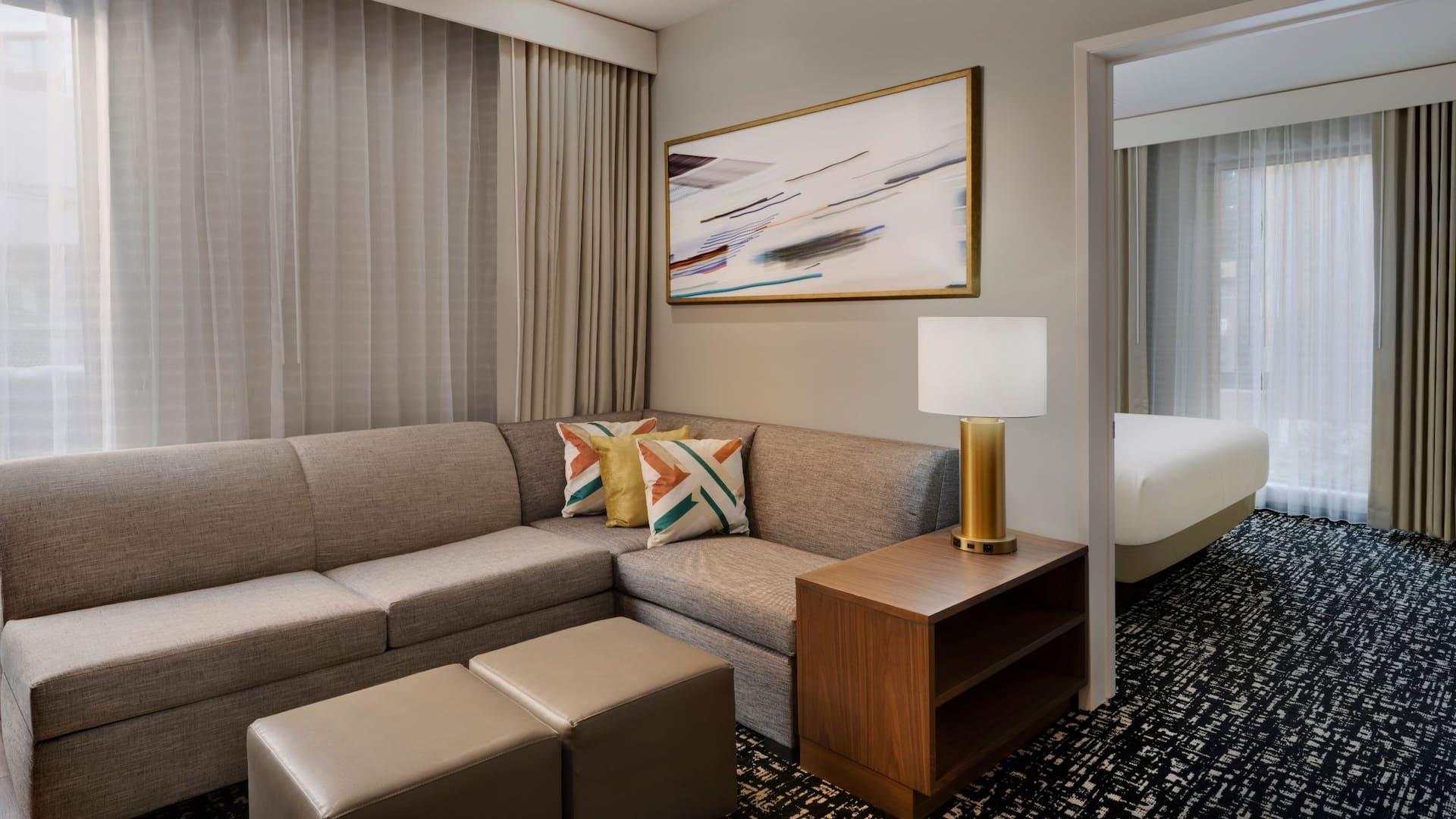 Hyatt House LAX / Century Blvd Two Bedroom Kitchen Suite Living