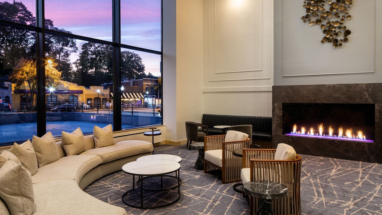 Lobby Seating with Fireplace