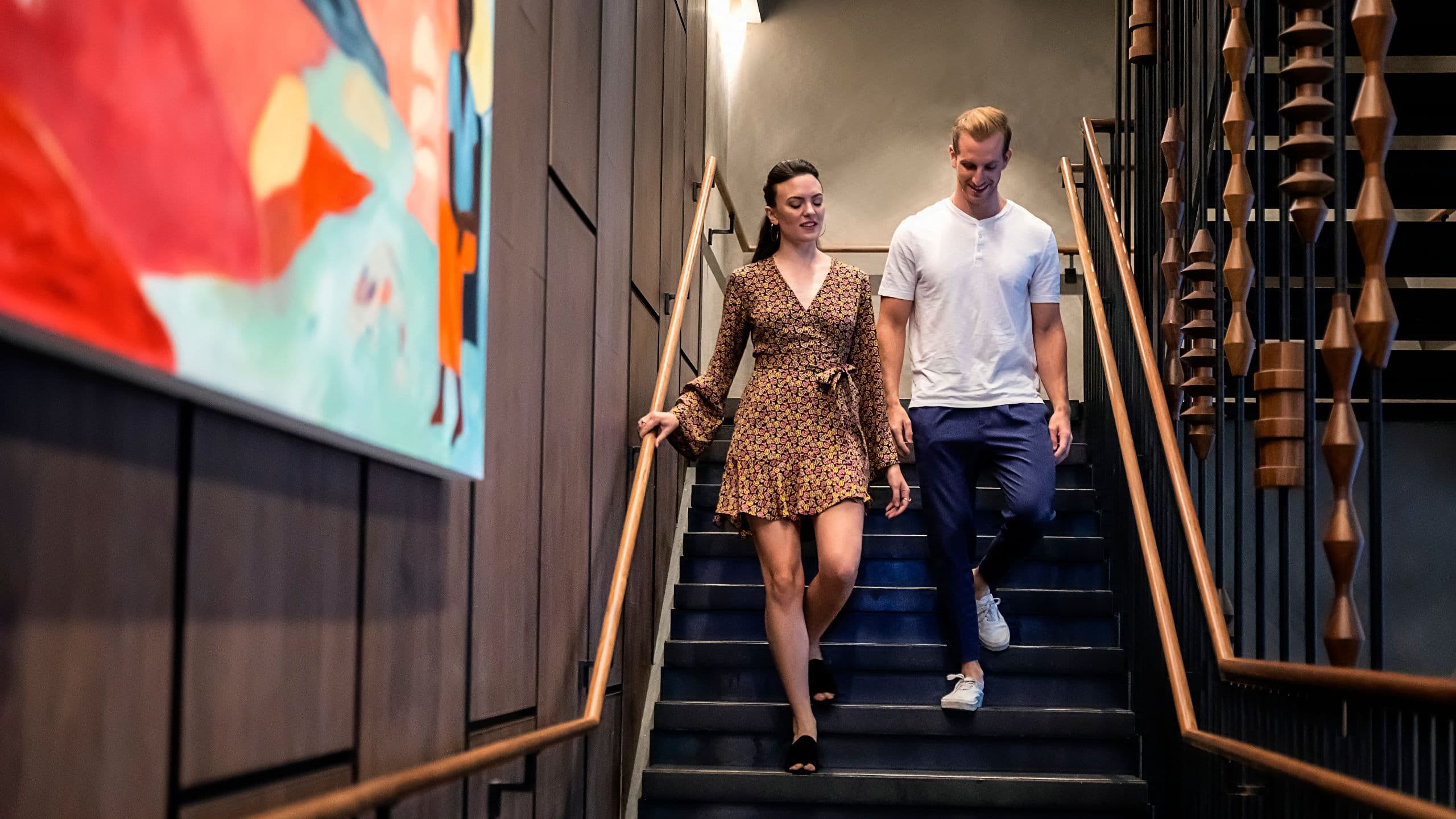 Hyatt Centric Center City Philadelphia Couple Stairs