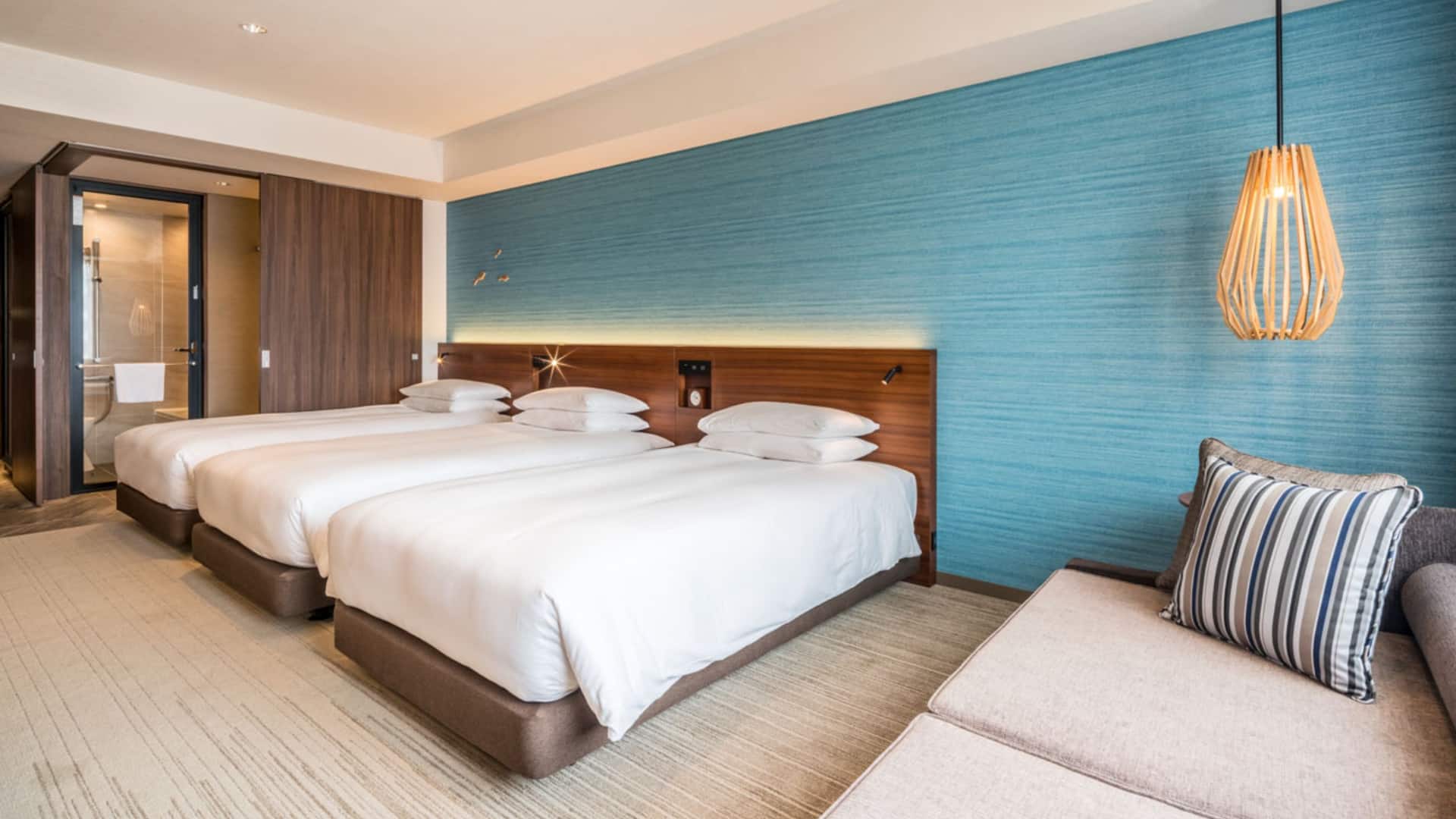 Hyatt Regency Tokyo Bay Three Twin Family Sofa Guestroom