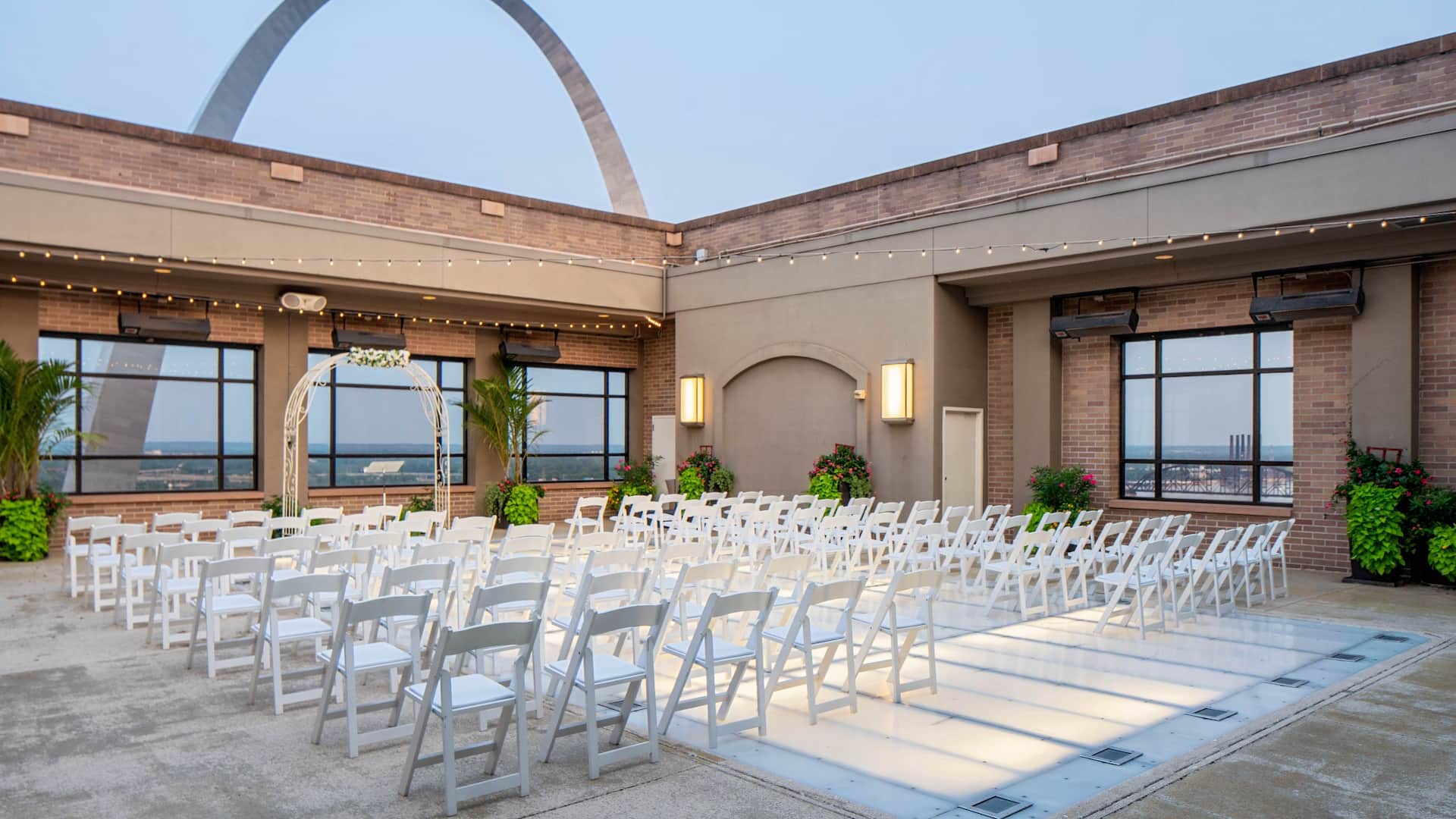 Hyatt Regency St. Louis at The Arch Wedding Ceremony Sunset