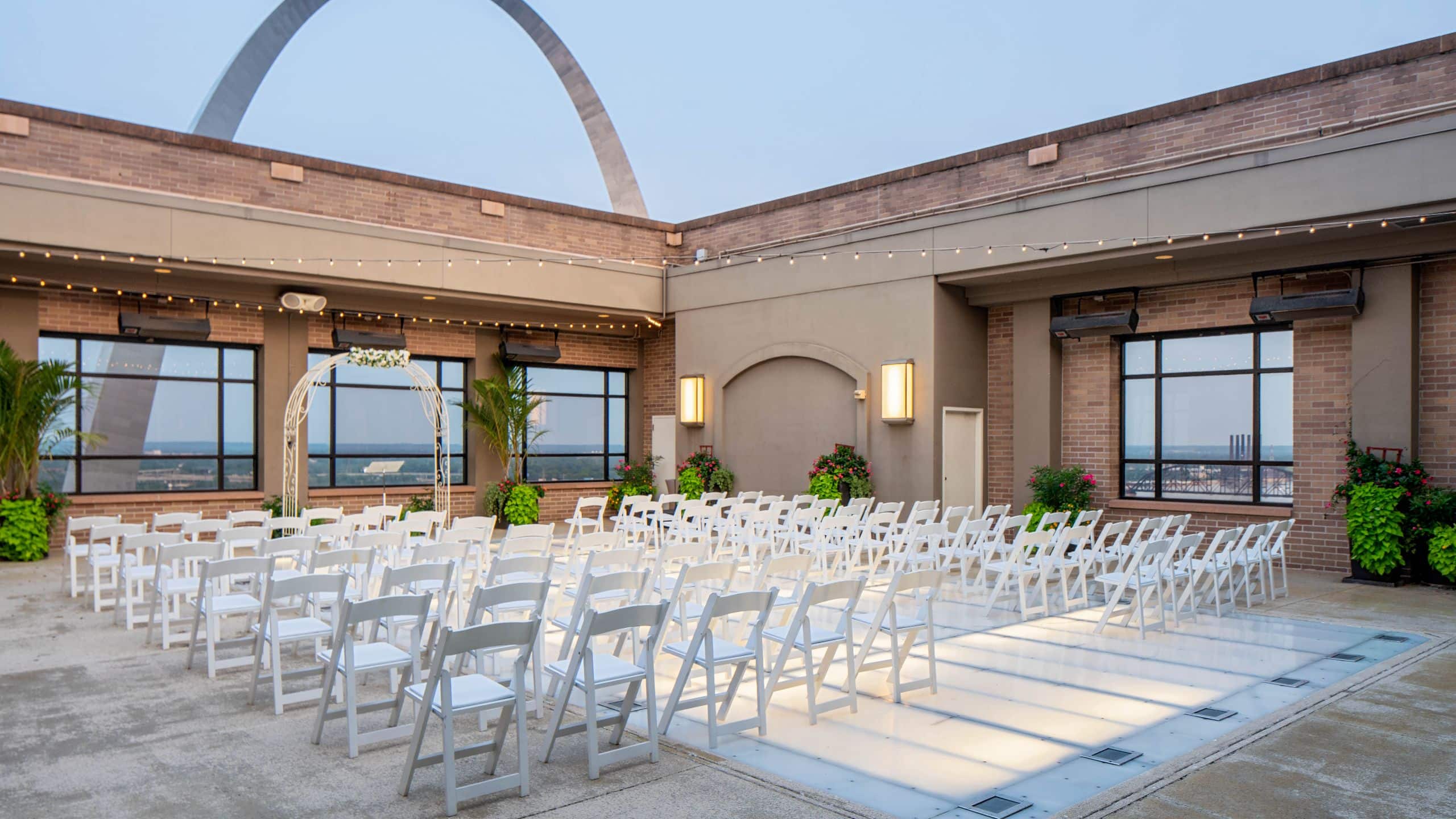Hyatt Regency St. Louis at The Arch Wedding Ceremony Sunset