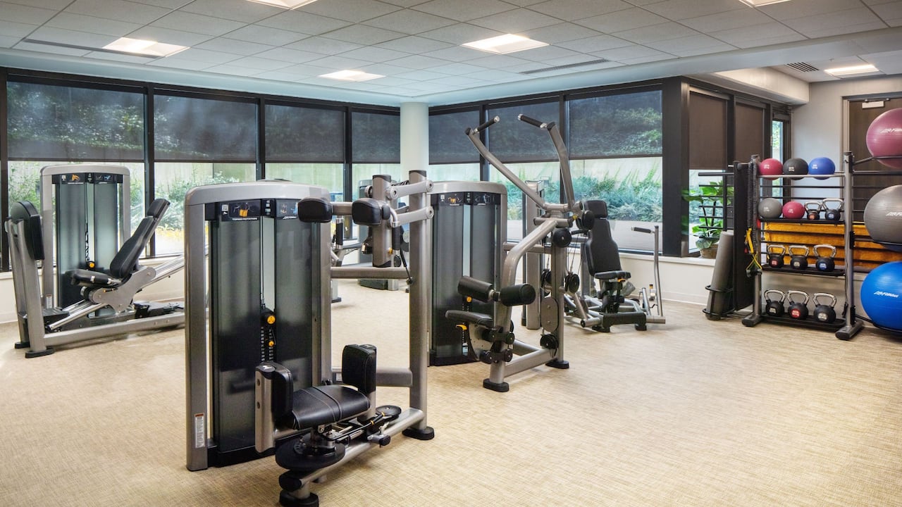 Fitness Center with weight machines 