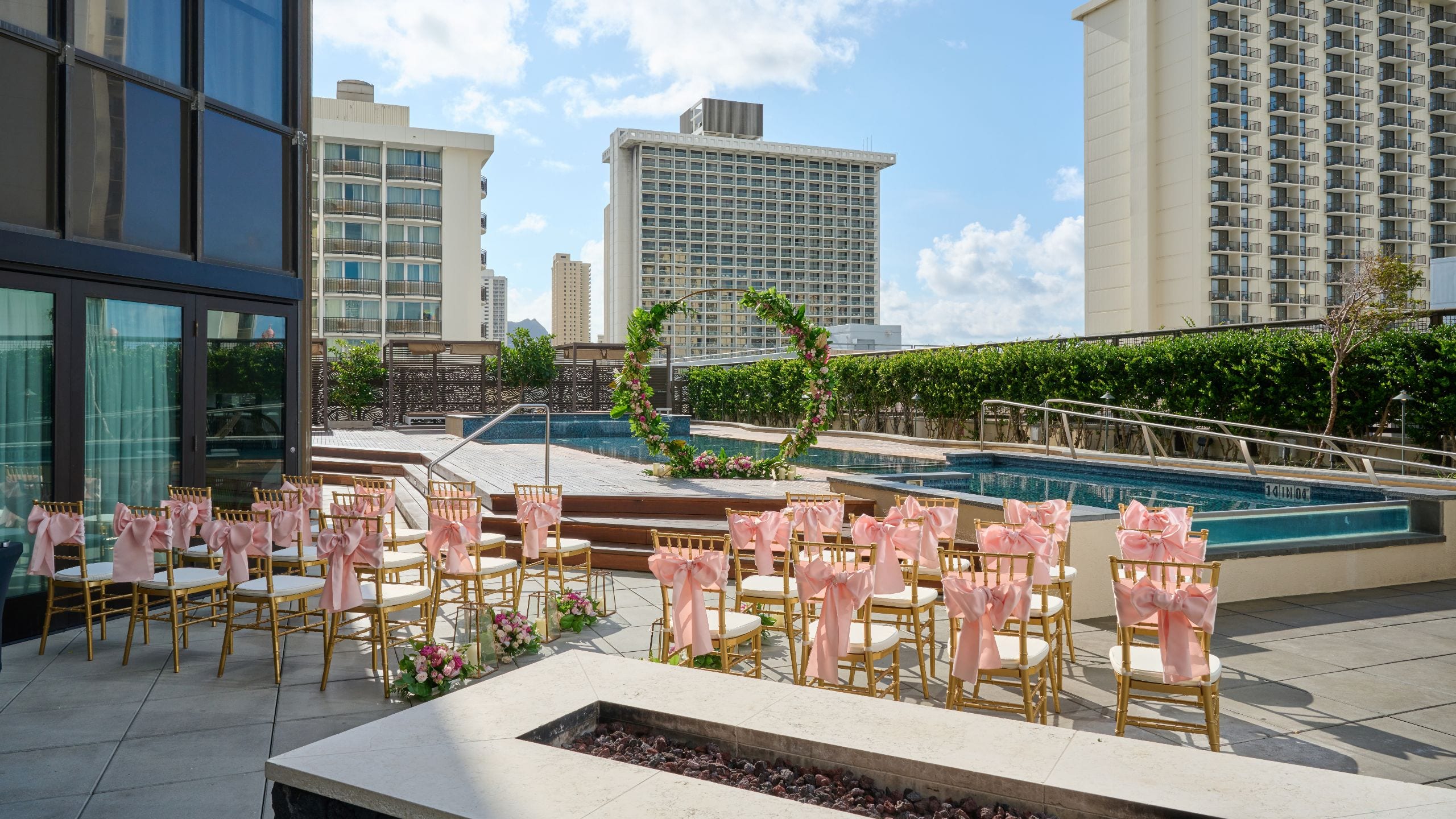 Hyatt Centric Waikiki Beach Wedding Pool Deck