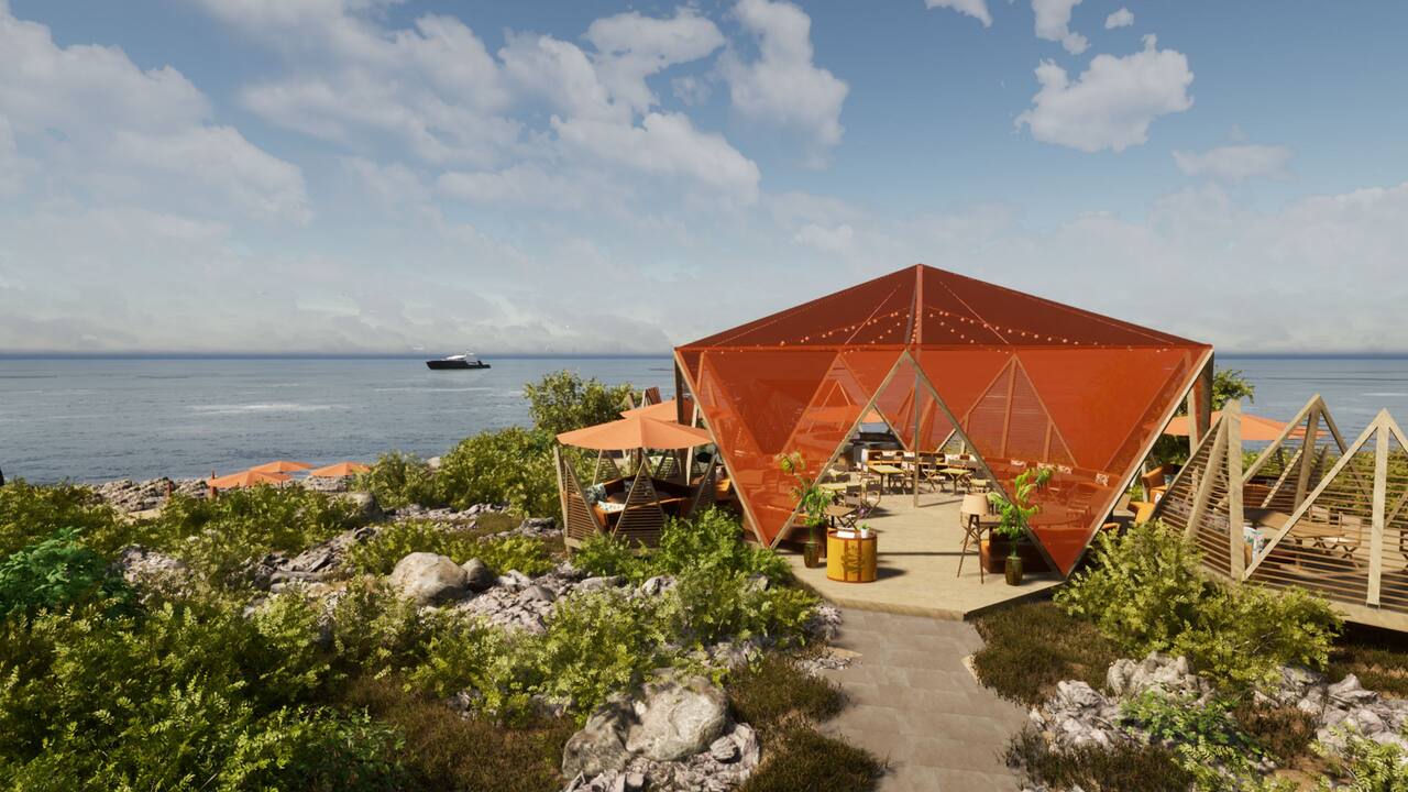 7Pines Resort Sardinia Dining Cone Club Daytime