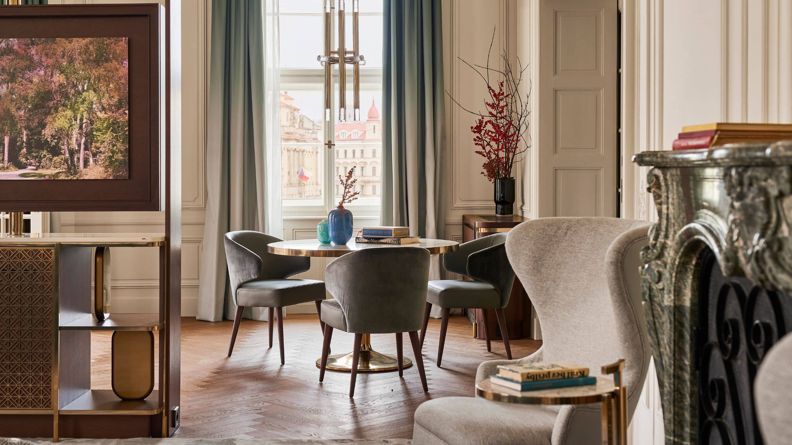 Andaz Prague Sugar Palace Suite Living Room Table