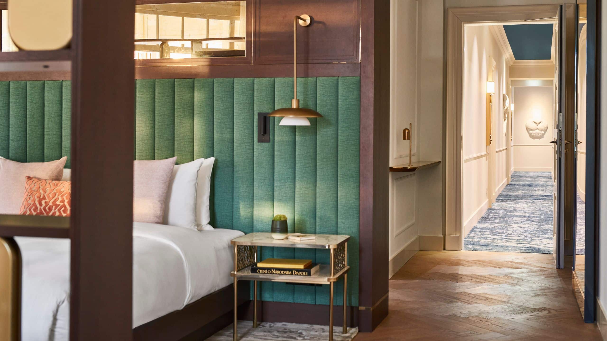 Andaz Prague Winter Garden Suite Bedside Table Open Door