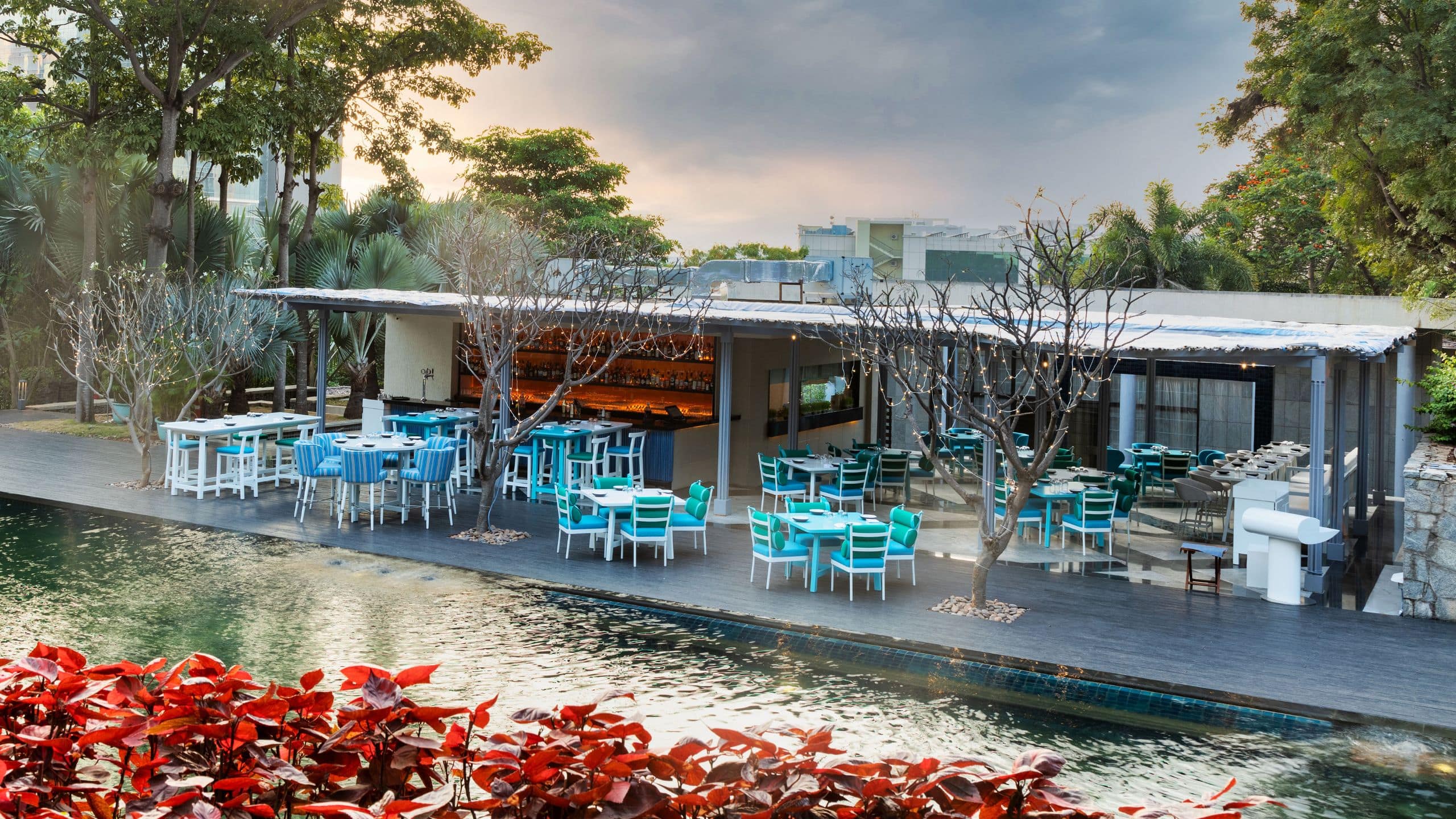 Hyatt Hyderabad Gachibowli Mrs Mage Poolside Seating