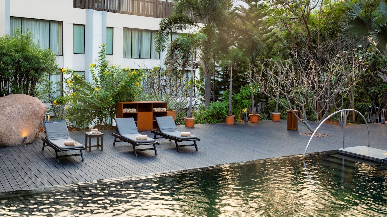 Swimming pool at Hyatt Gachibowli