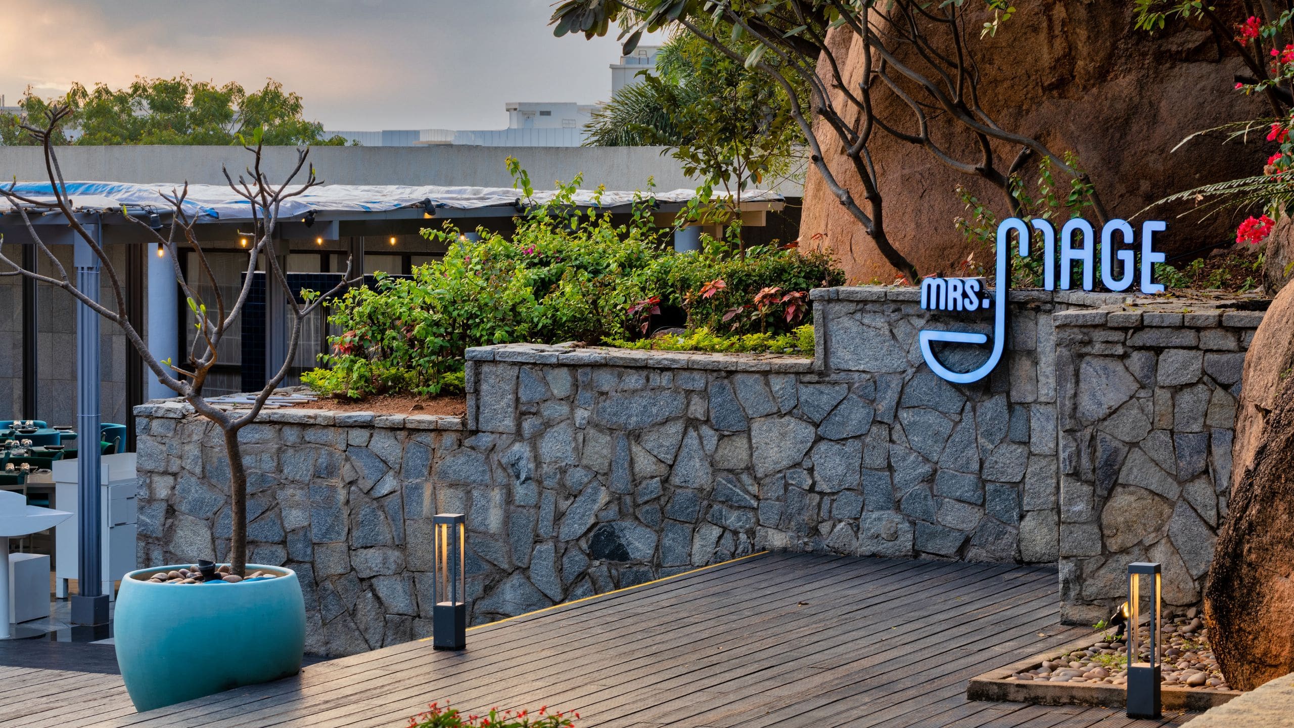 Hyatt Hyderabad Gachibowli Mrs Mage Poolside Signage