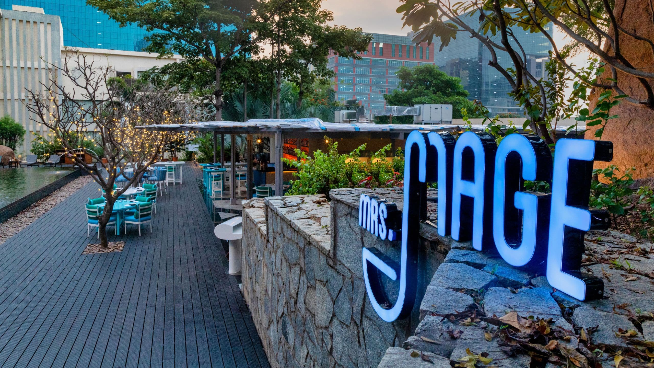 1 of 1 Hyatt Hyderabad Gachibowli Mrs Mage Poolside Sign Close